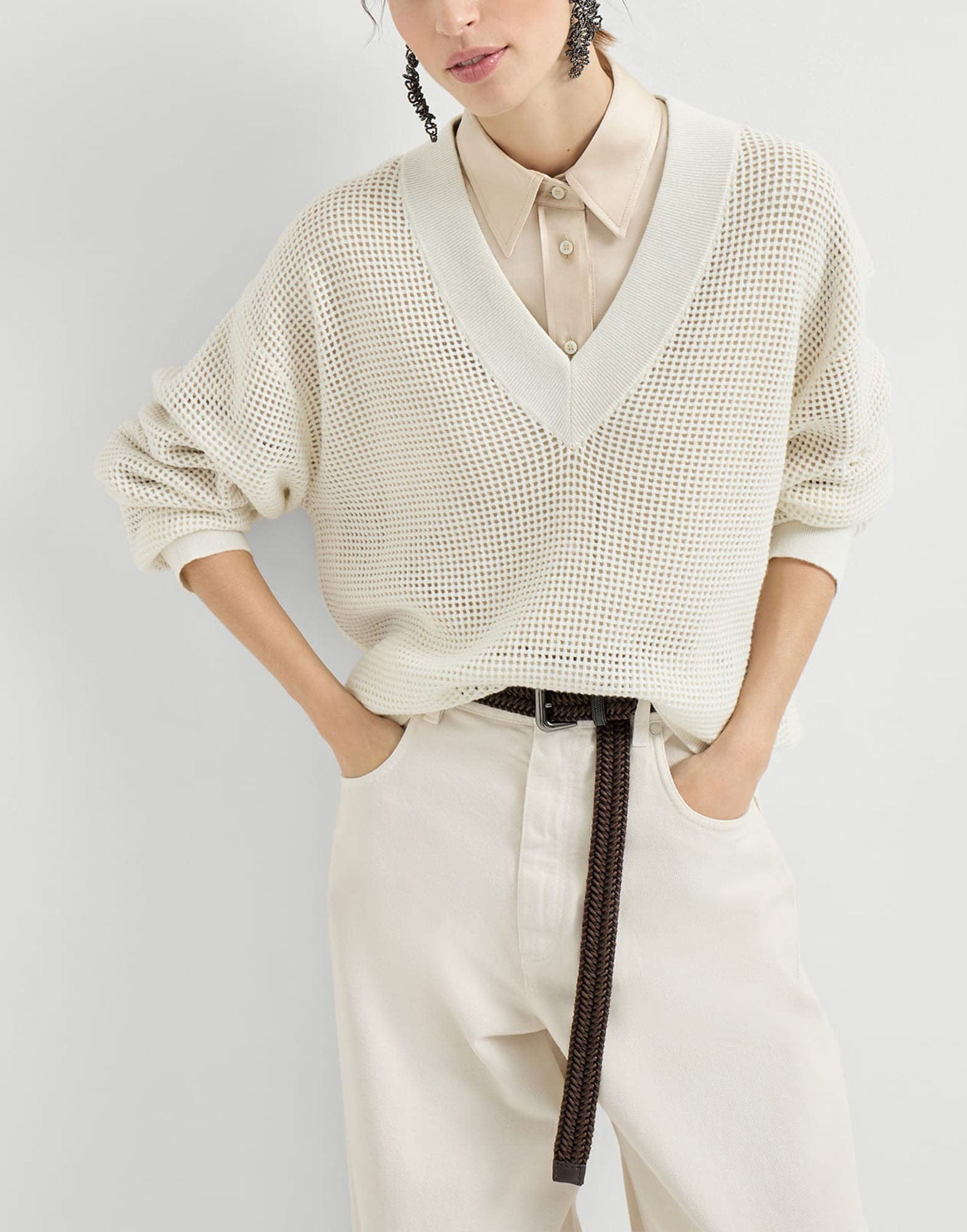 Brunello Cucinelli Cashmere Net Sweater