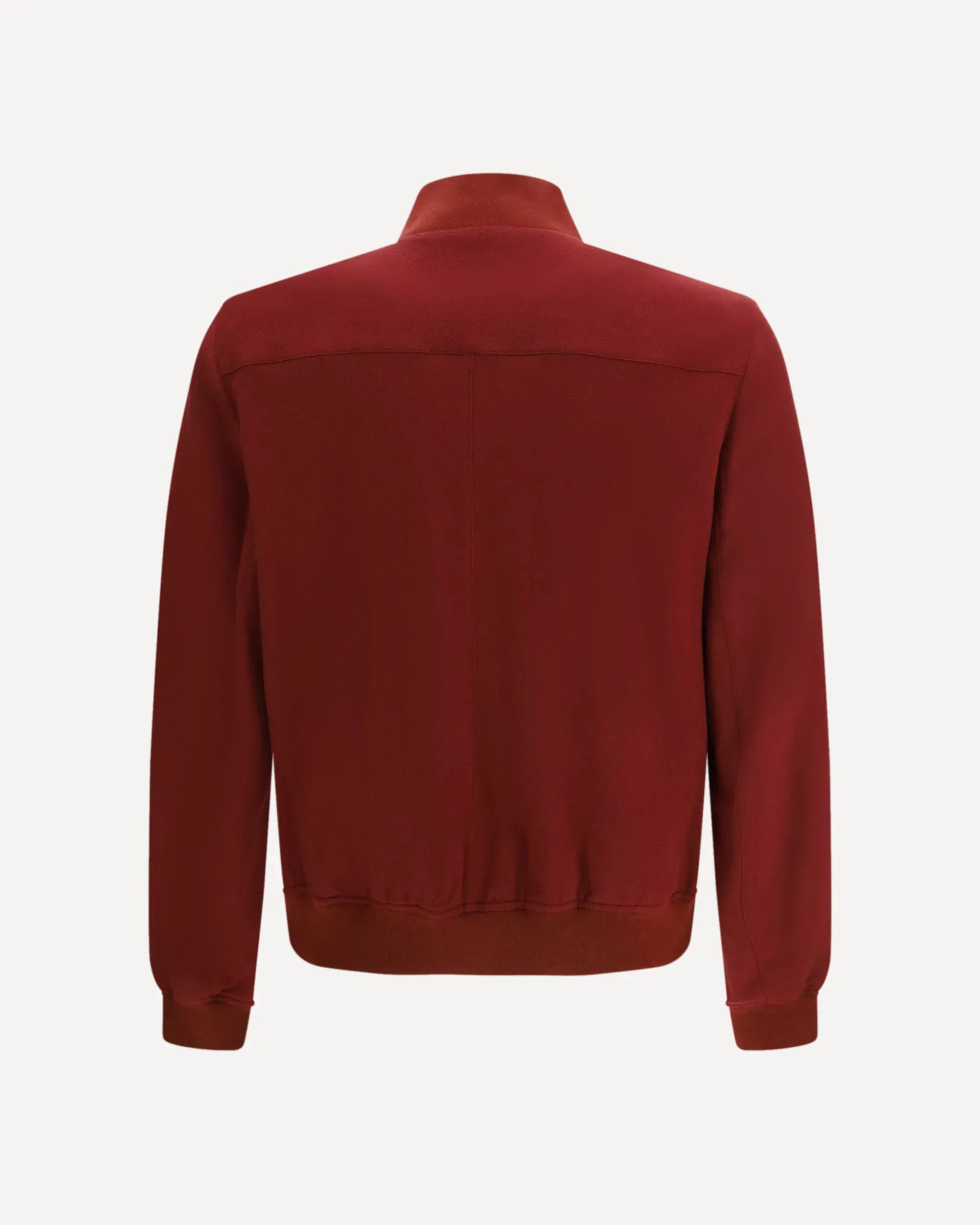 Brunello Cucinelli Red Cashmere Flannel Bomber Jacket
