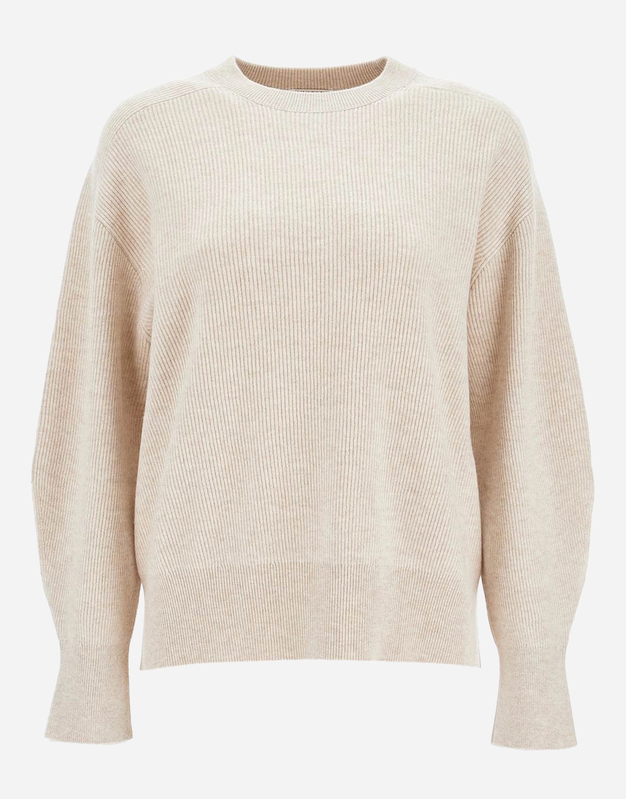 Brunello Cucinelli Cashmere Rib sweater With Shiny Cuff Details