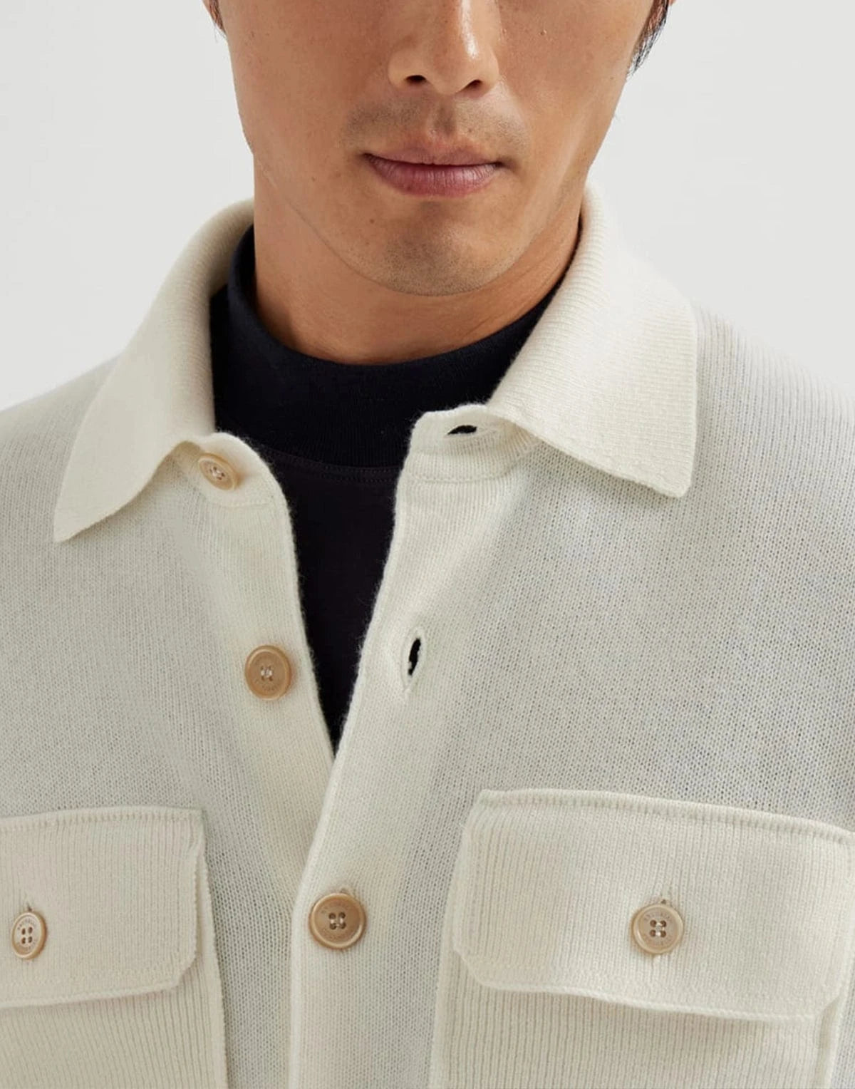 Brunello Cucinelli Cashmere Shirt-Style Cardigan