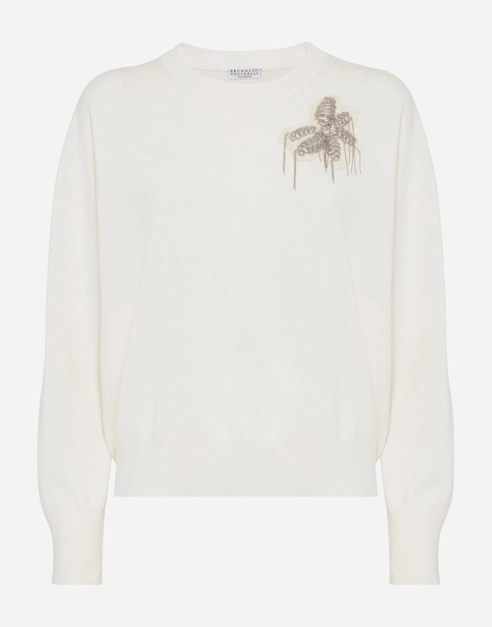 Brunello Cucinelli Cashmere Sweater With Embroidery