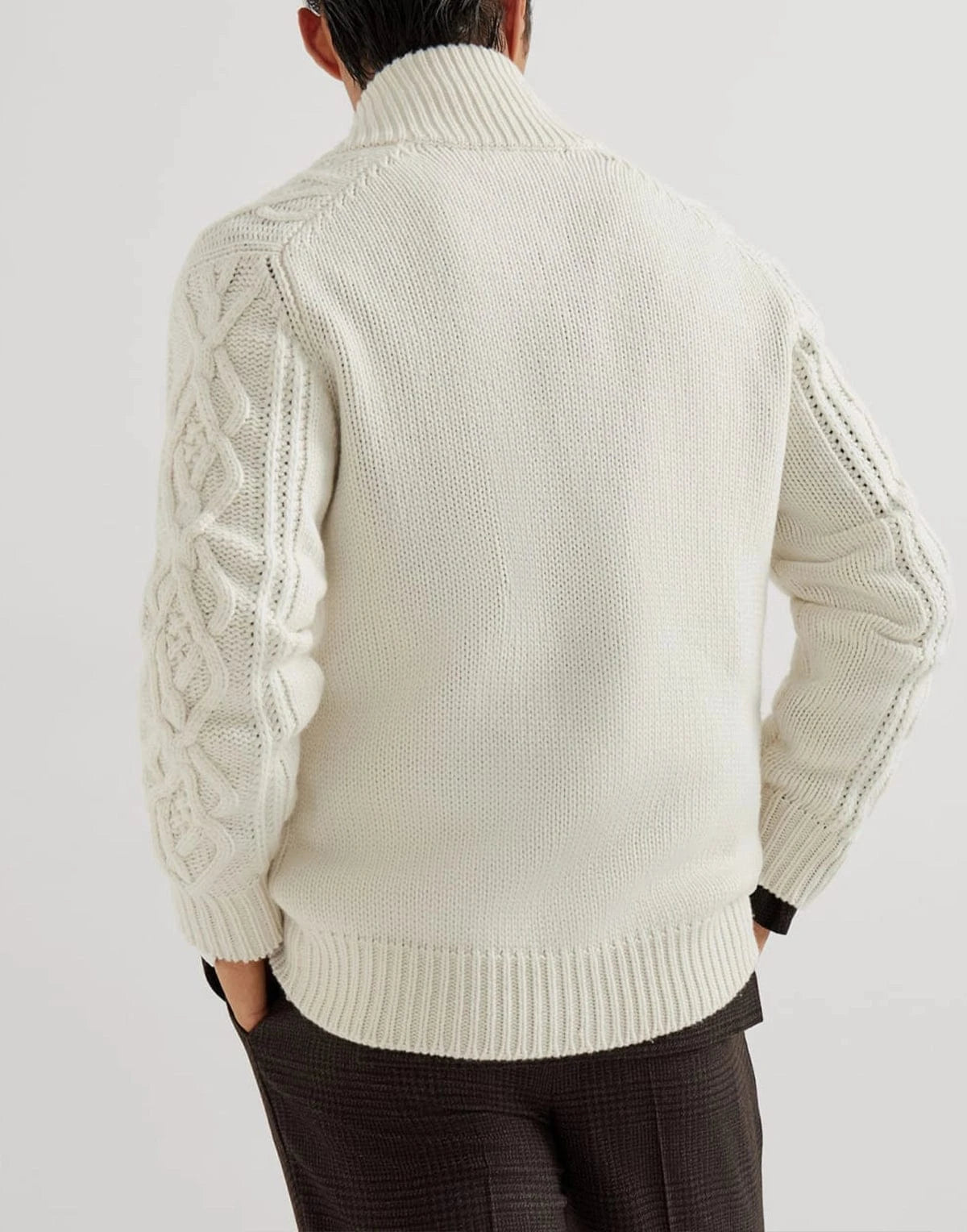 Brunello Cucinelli Cashmere Yarn Cable Knit Cardigan