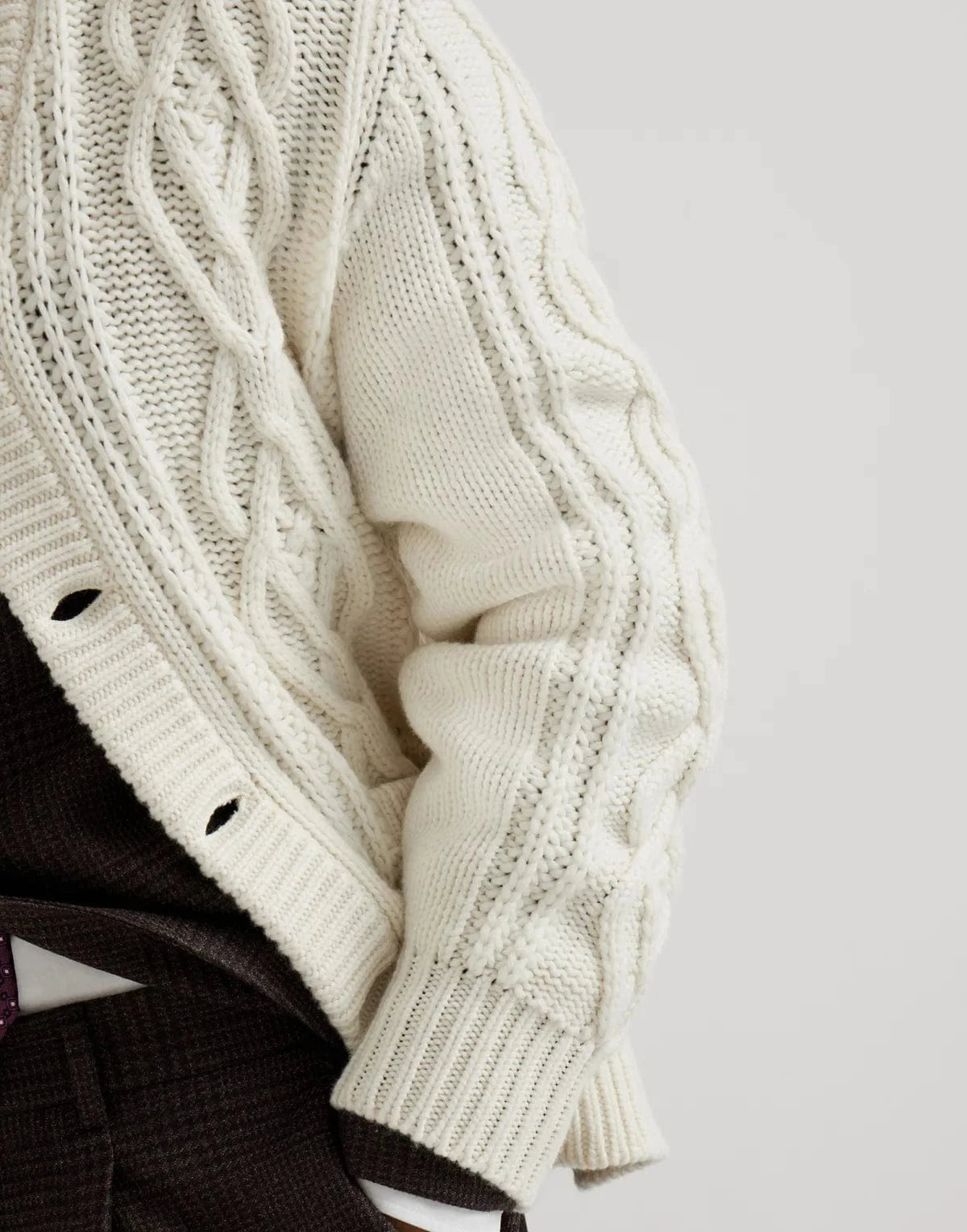 Brunello Cucinelli Cashmere Yarn Cable Knit Cardigan