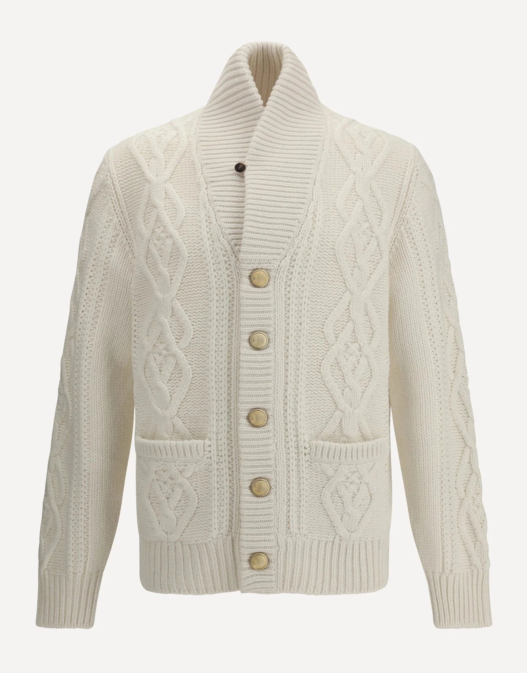 Brunello Cucinelli Cashmere Yarn Cable Knit Cardigan | Sendegaro FR