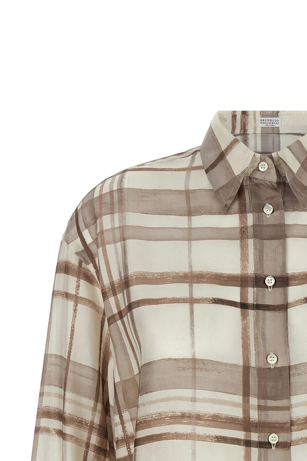 Brunello Cucinelli Brunello Cucinelli Checked Silk Shirt