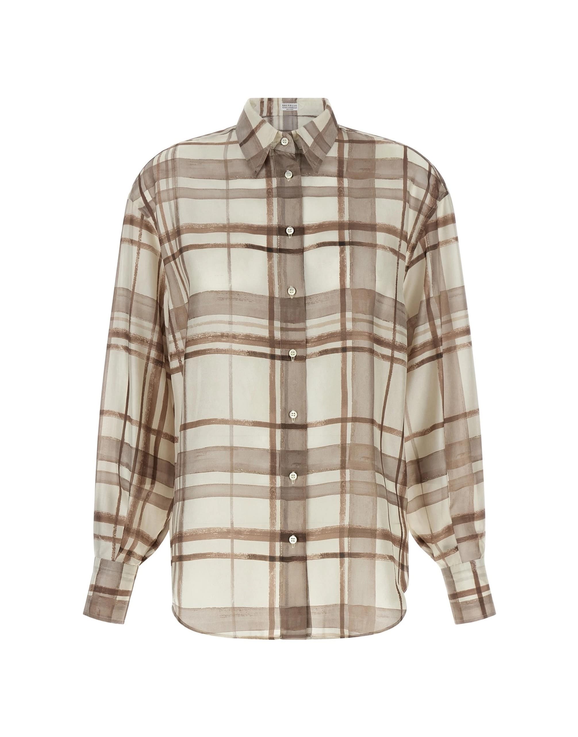 Brunello Cucinelli Brunello Cucinelli Checked Silk Shirt