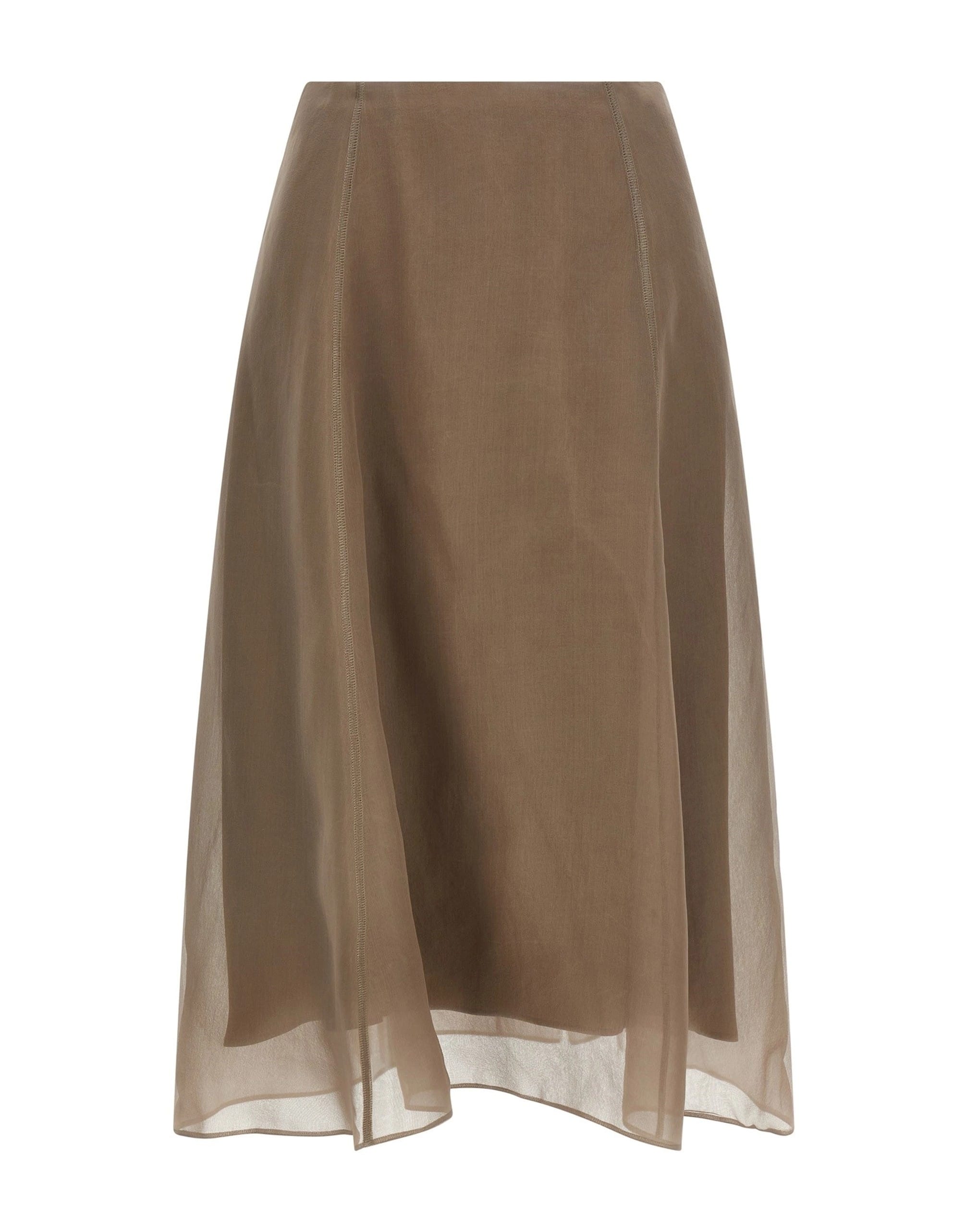 Brunello Cucinelli Brunello Cucinelli Circle Silk Midi Skirt