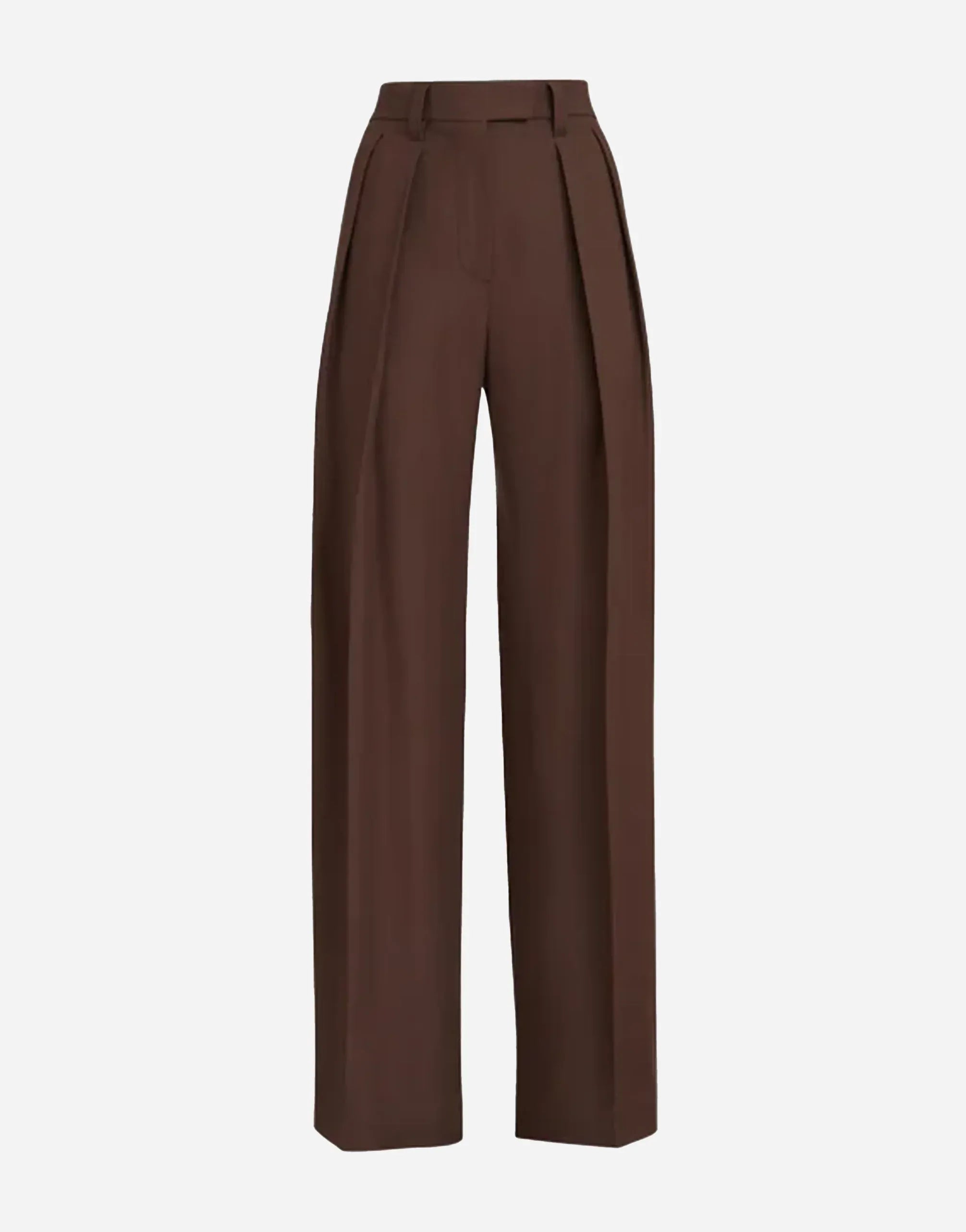 Brunello Cucinelli Cocoa Fluid Twill Sartorial Wide Trousers