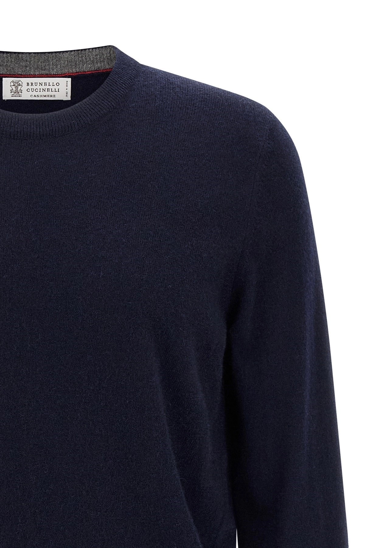Brunello Cucinelli Contrast-Trim Cashmere Sweater
