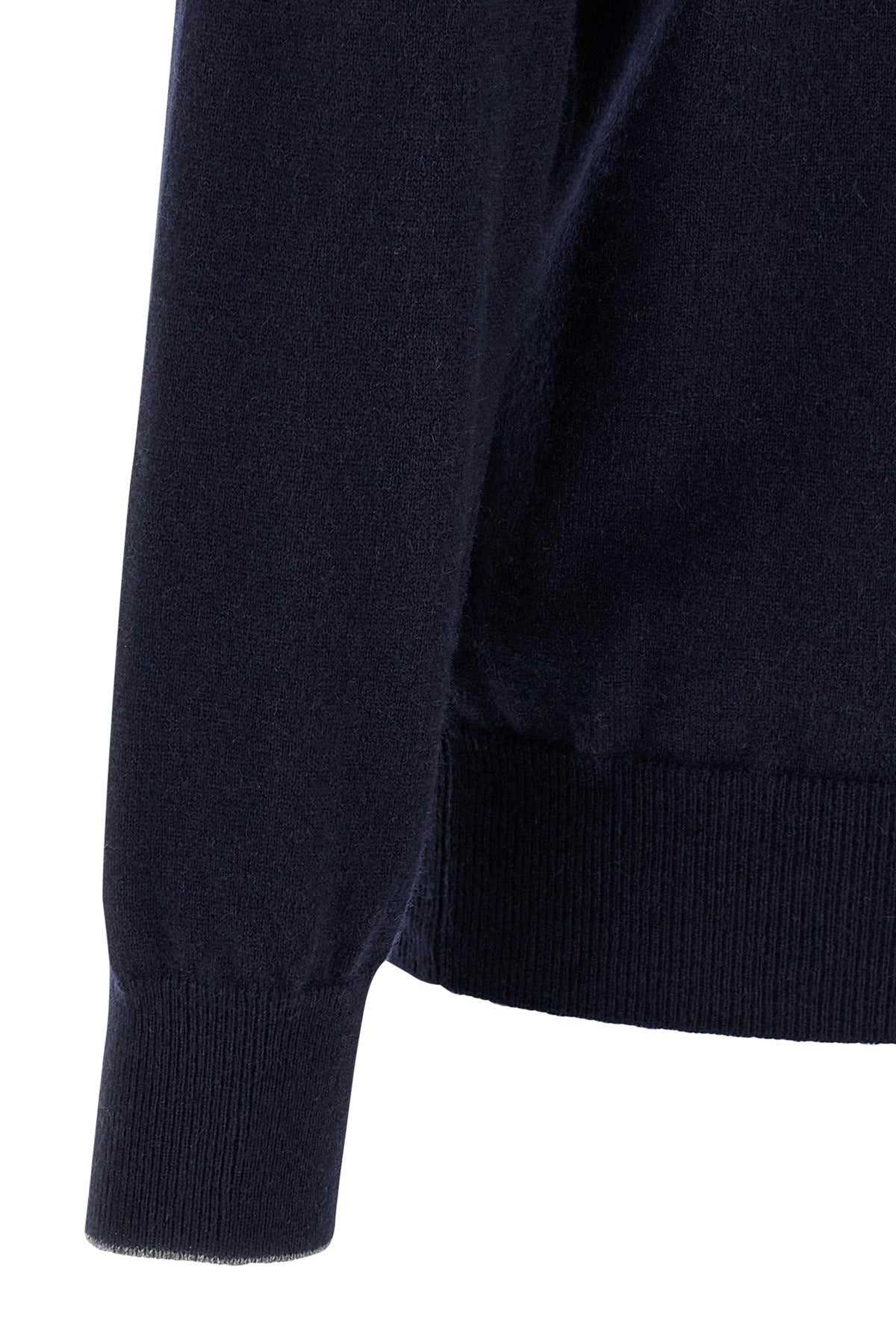 Brunello Cucinelli Contrast-Trim Cashmere Sweater