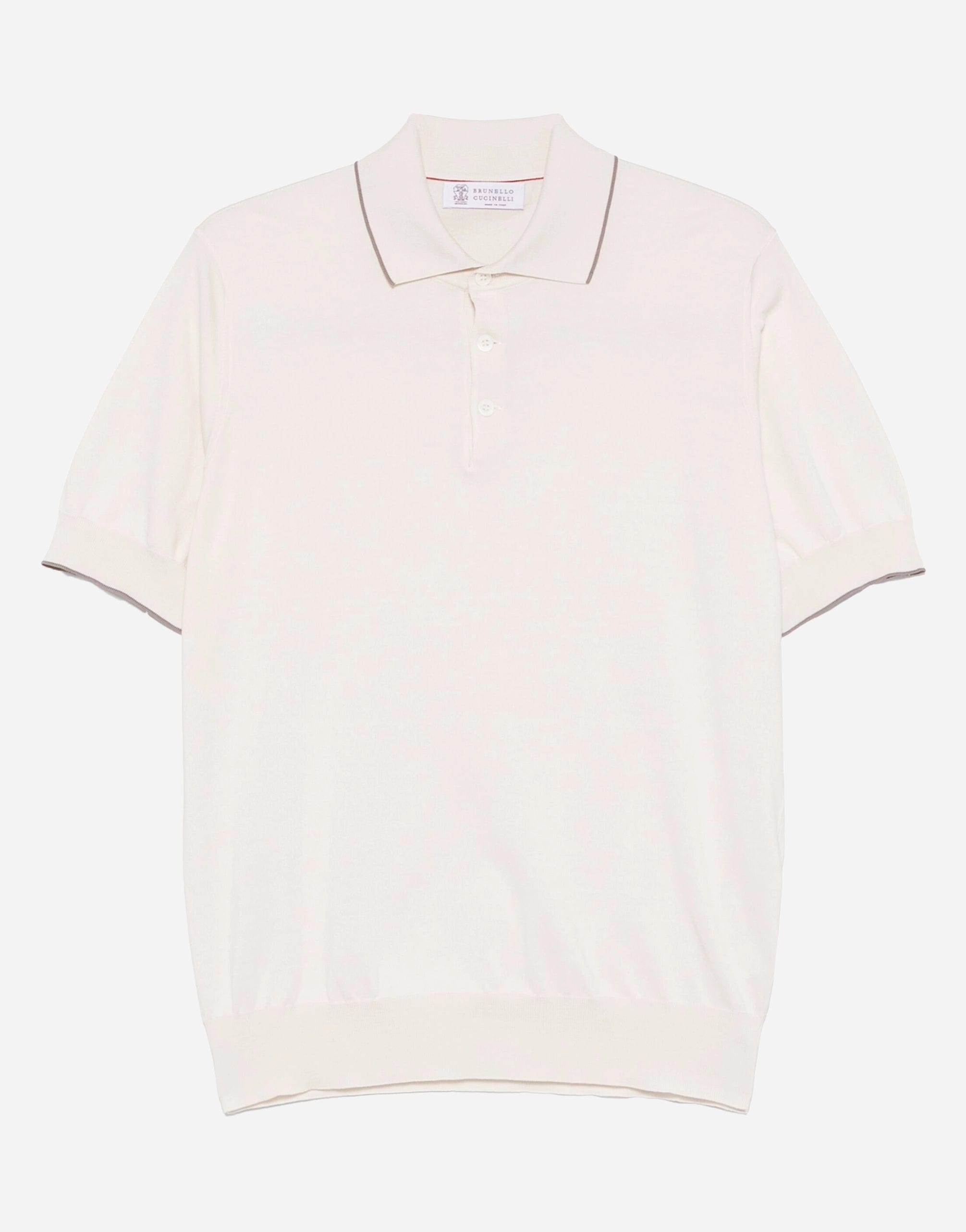 Brunello Cucinelli Contrasting-Trim Polo Shirt