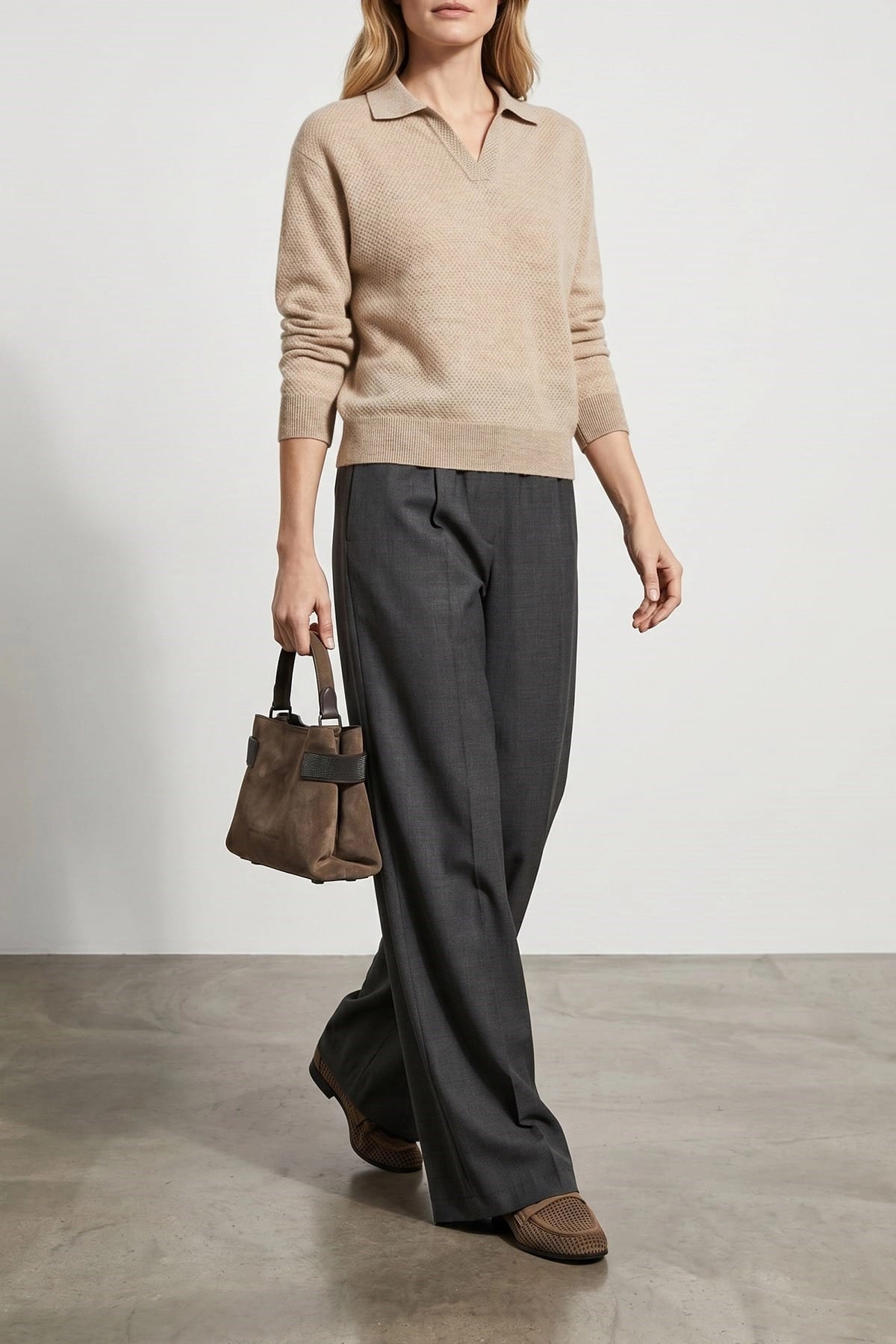 Brunello Cucinelli Cool Wool Flared Pants - alternate view