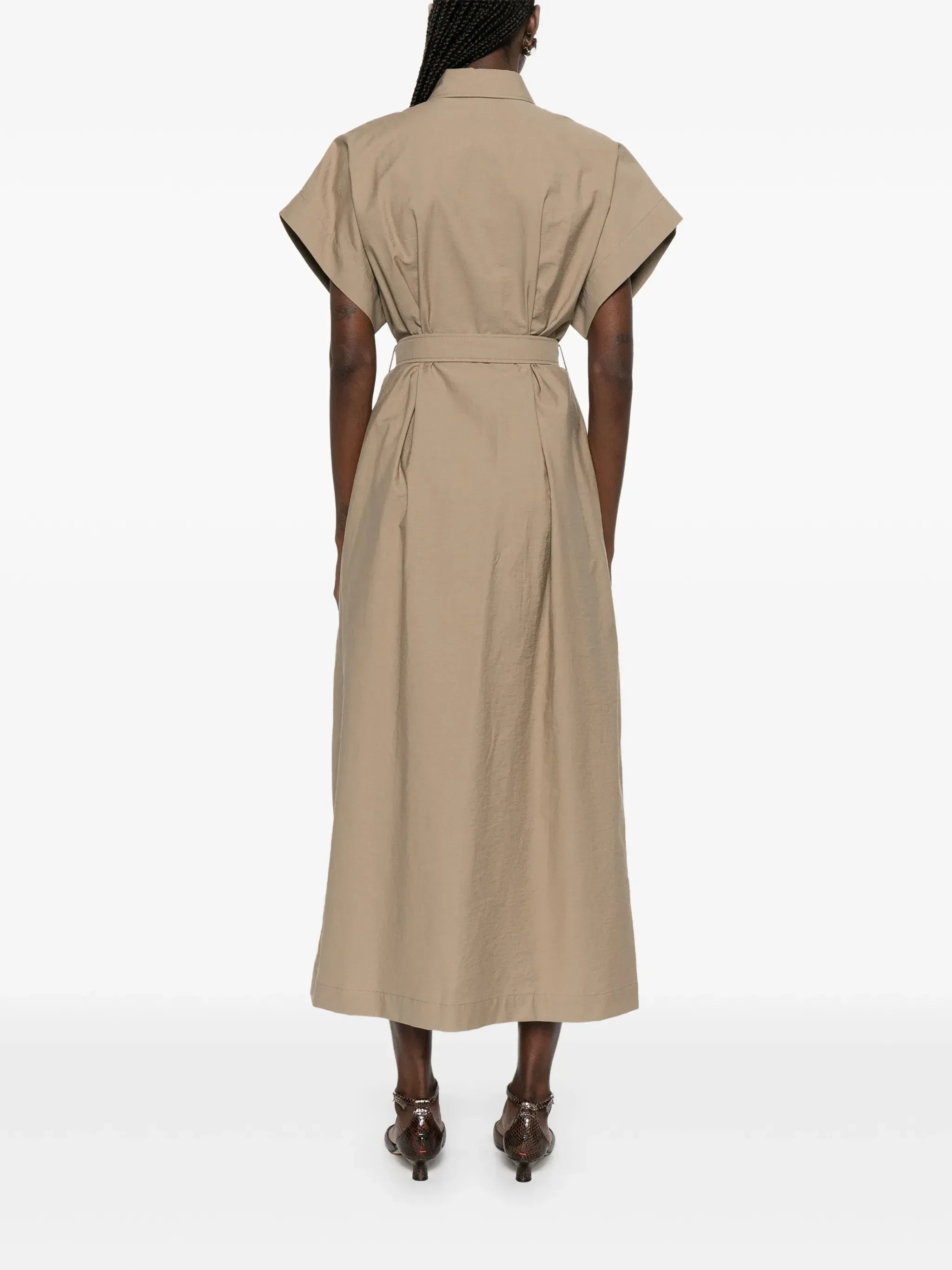 Brunello Cucinelli Cotton Belted Midi Dress | Sendegaro PL