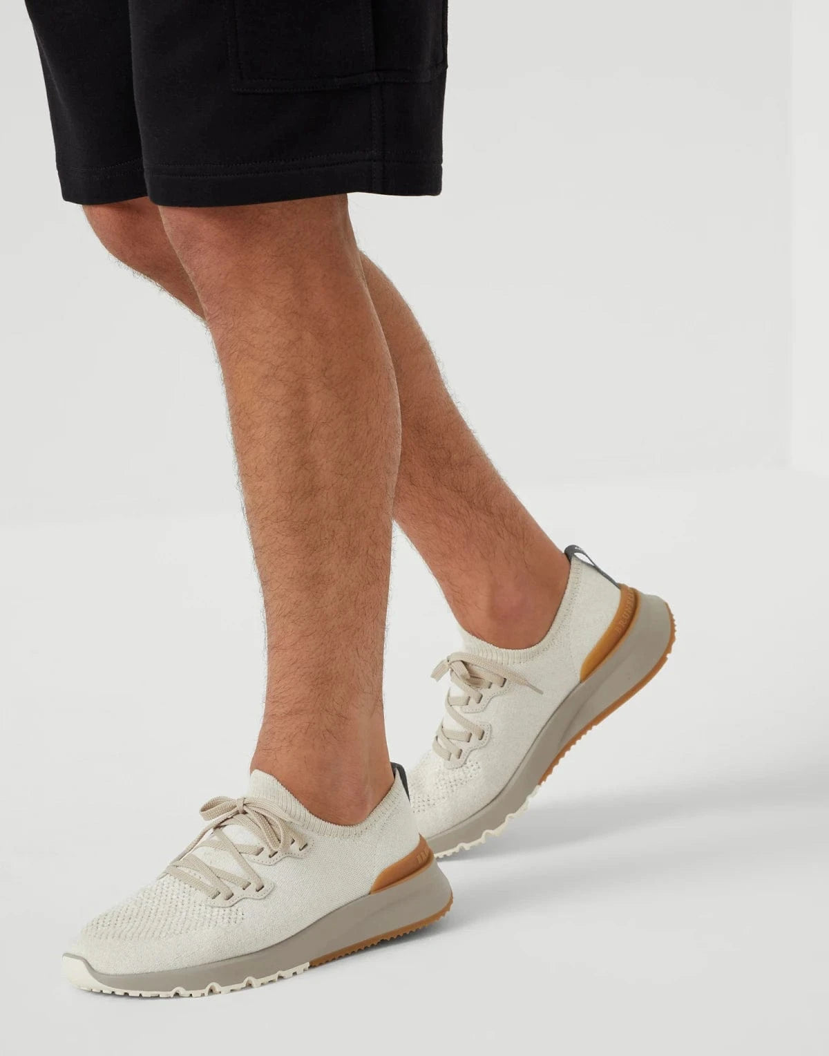 Brunello Cucinelli Cotton Chiné Knit Sneakers