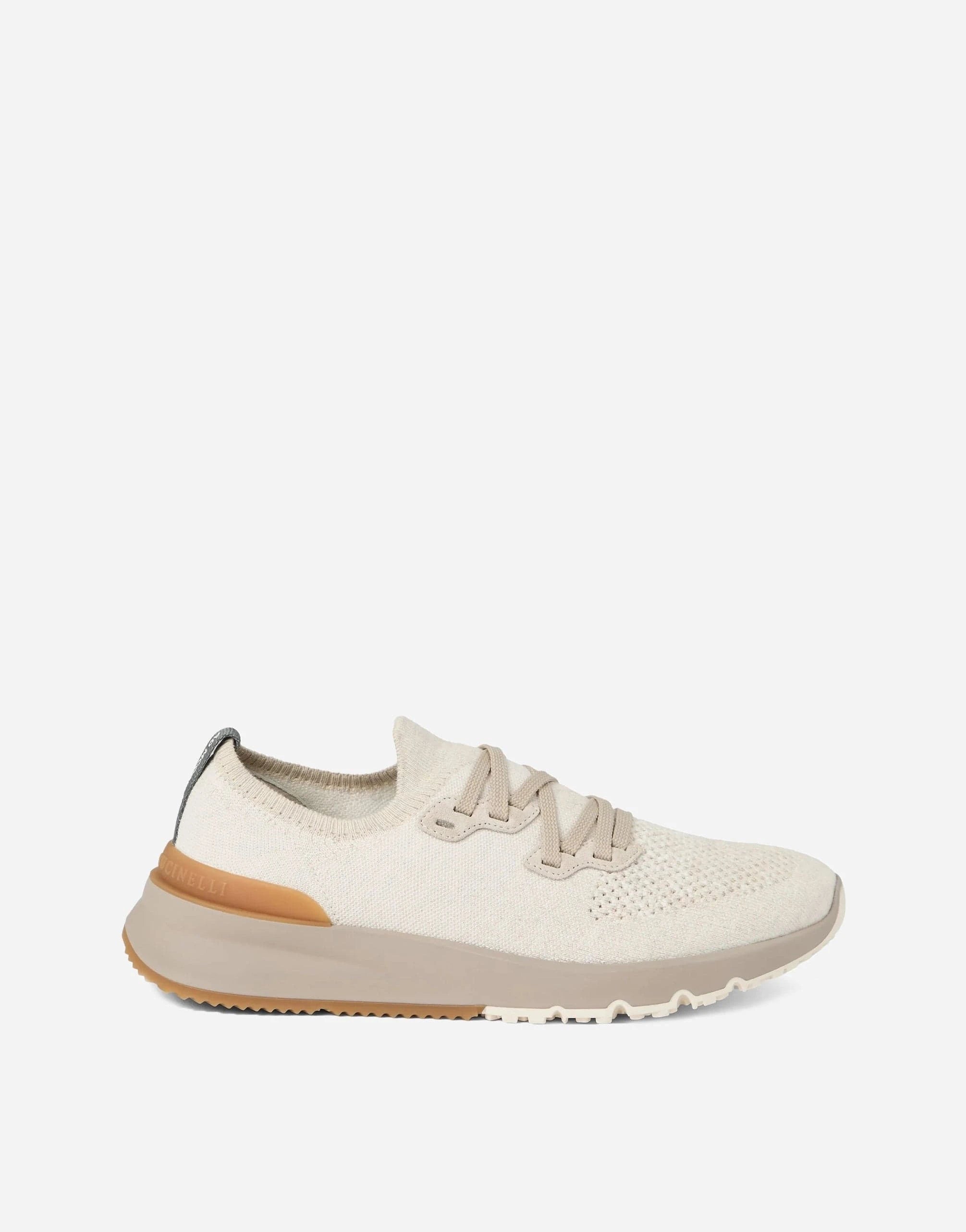 Brunello Cucinelli Cotton Chiné Knit Sneakers