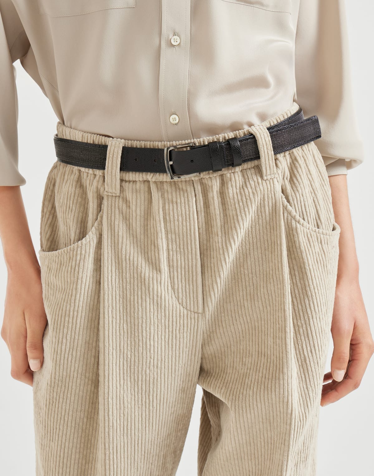 Brunello Cucinelli Cotton Corduroy Baggy Trousers