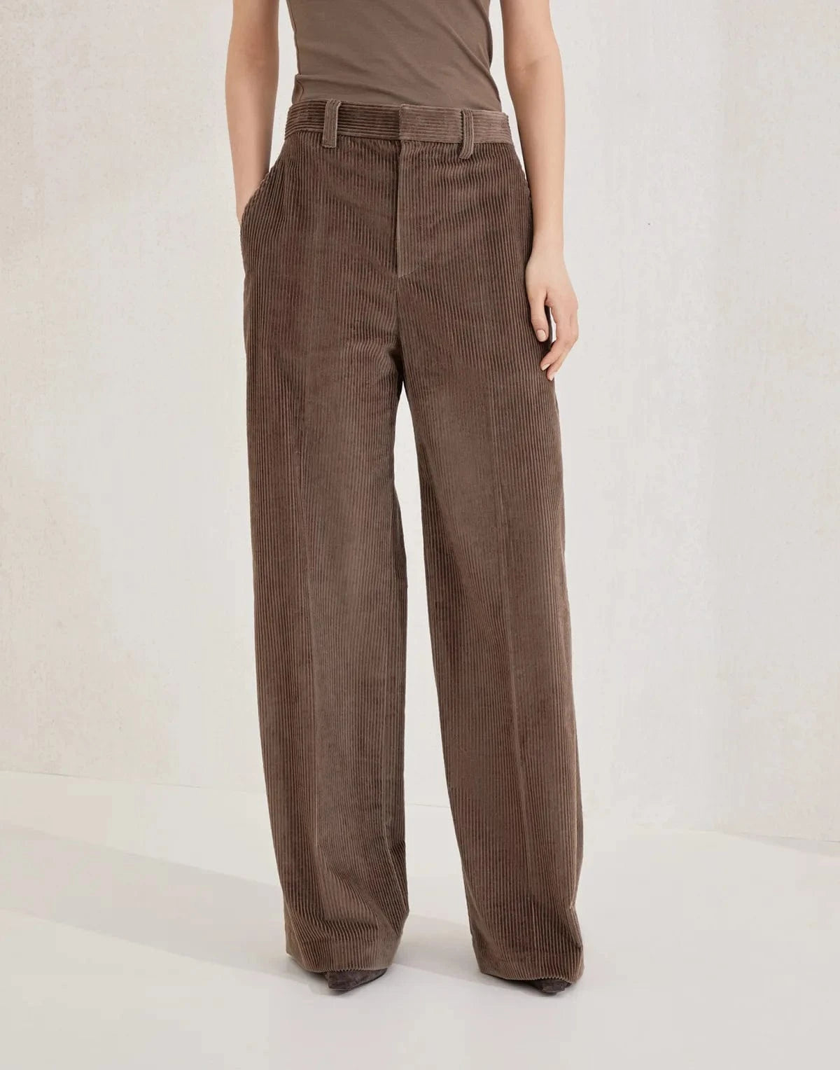 Brunello Cucinelli Cotton Corduroy Loose Trousers