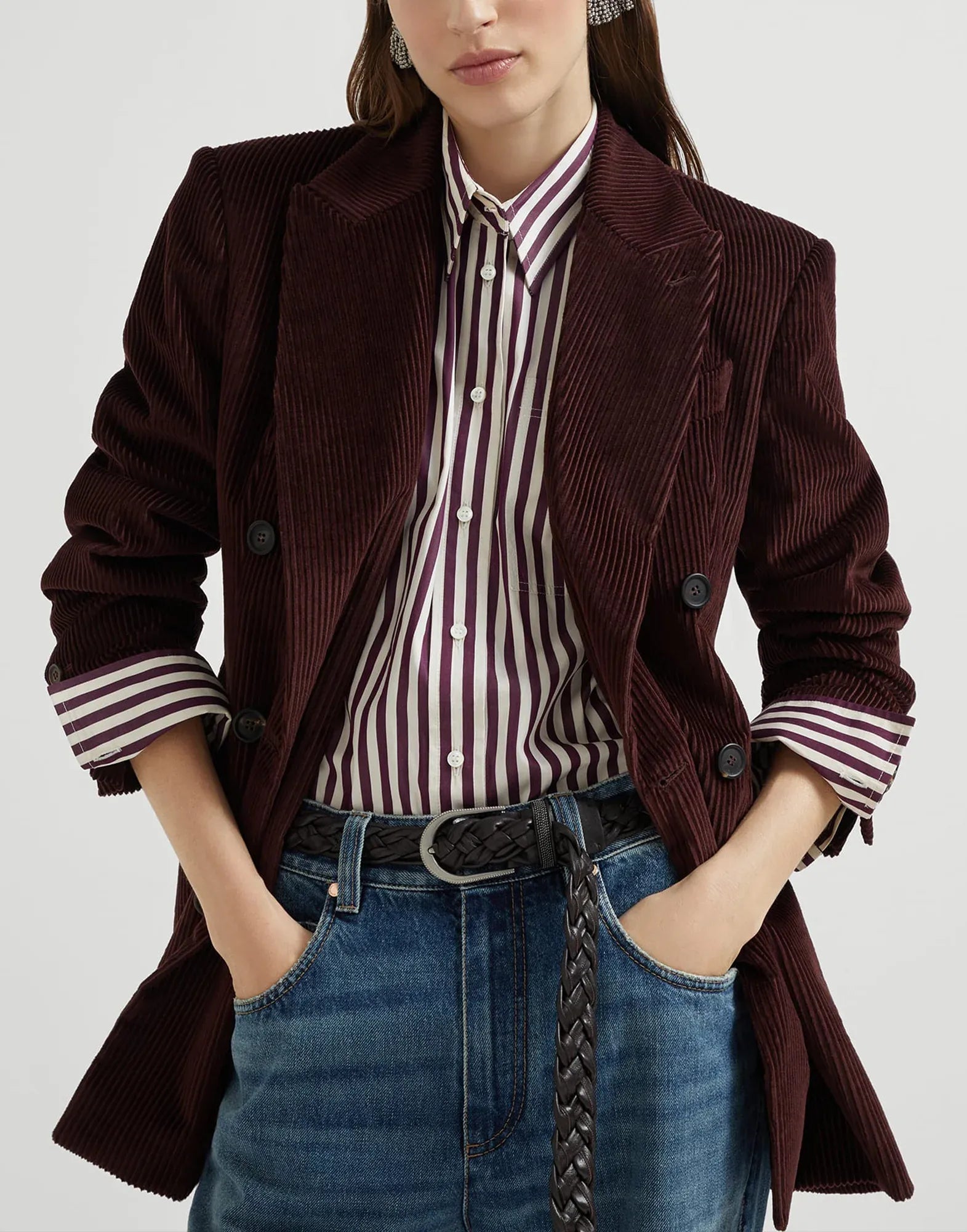 Brunello Cucinelli Cotton Corduroy Monili Blazer