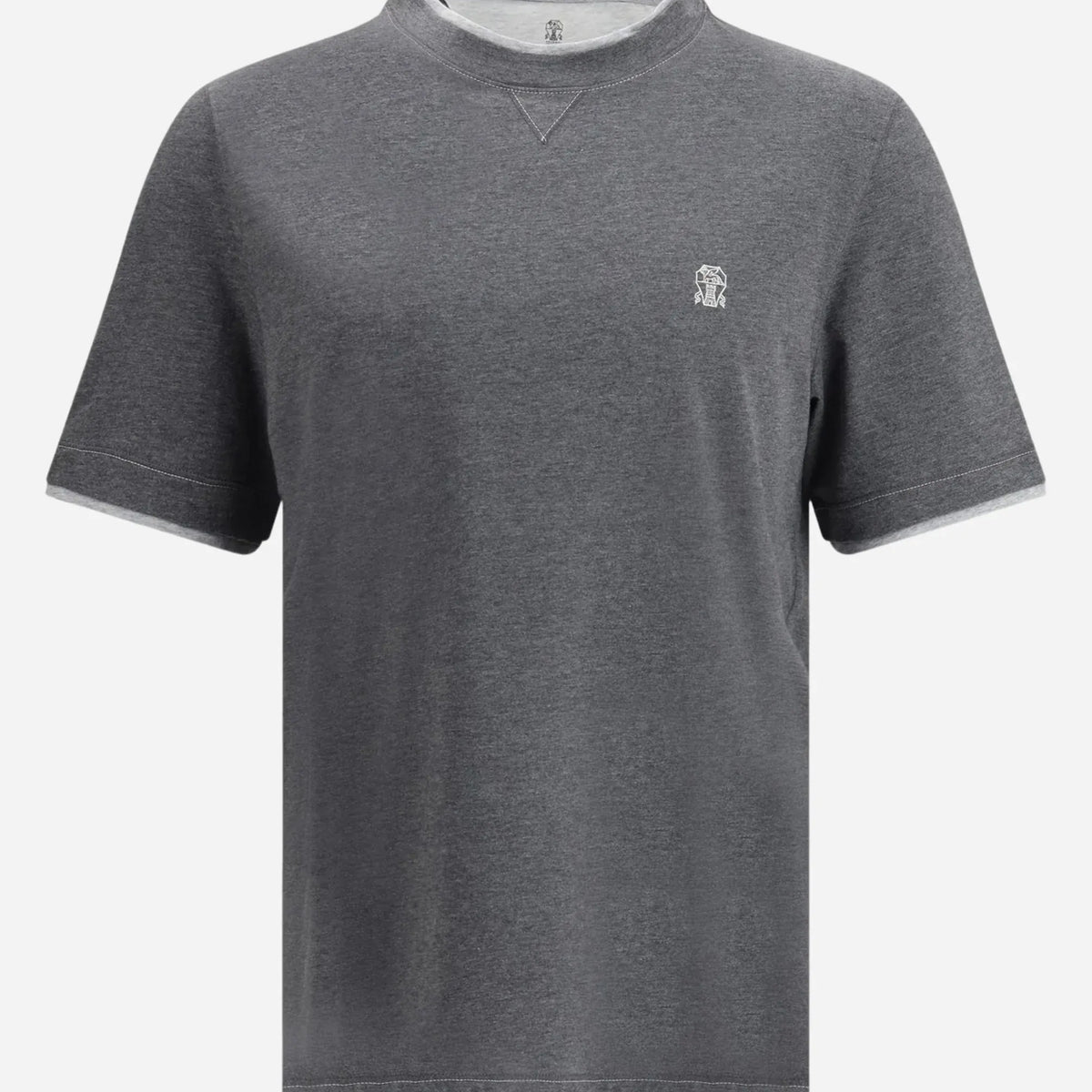【極美品】BRUNELLO CUCINELLI Tシャツ 半袖 ダークグレー M brunello-cucinelli-cotton-