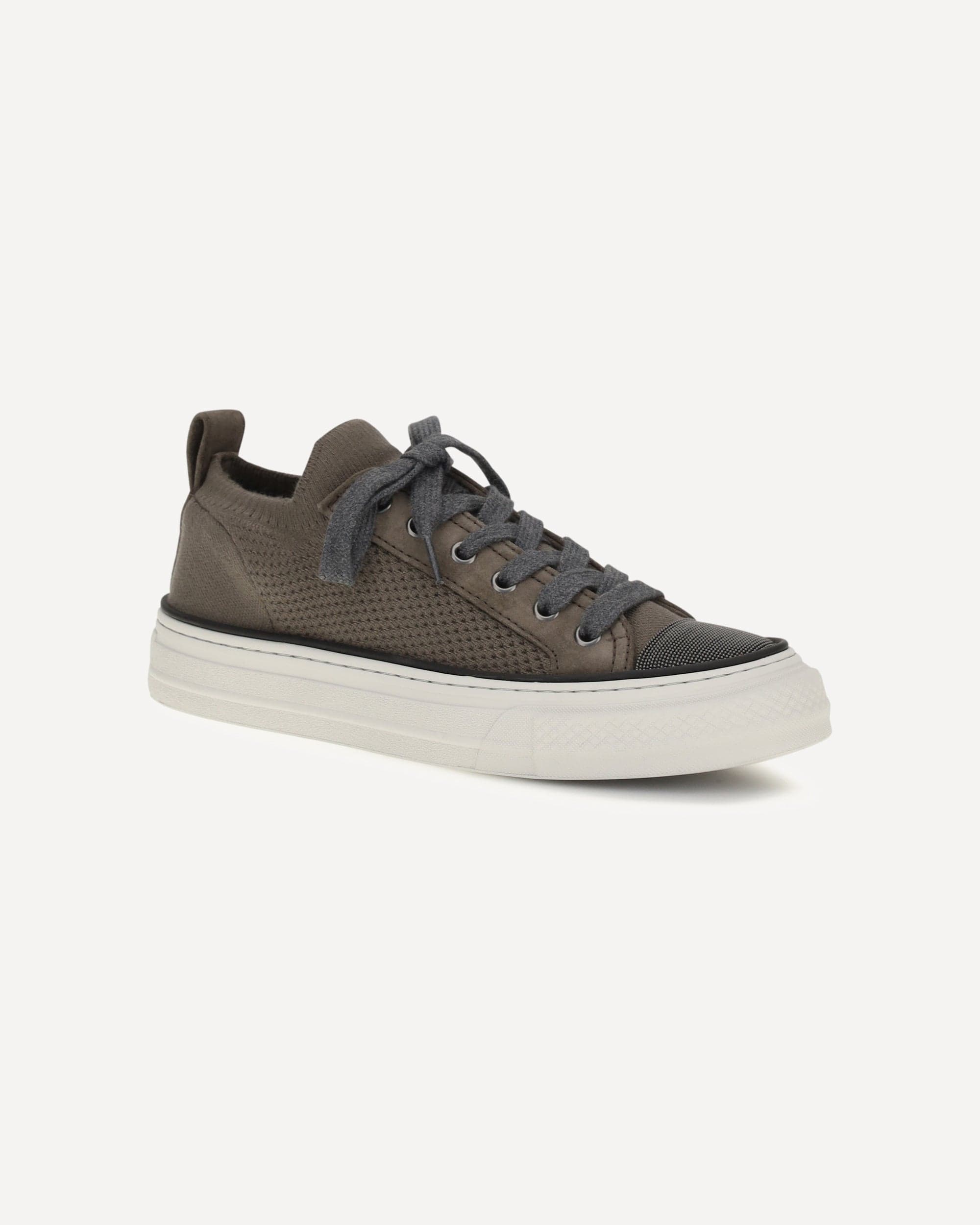 Brunello Cucinelli Brunello Cucinelli Cotton Knit And Suede Sneakers