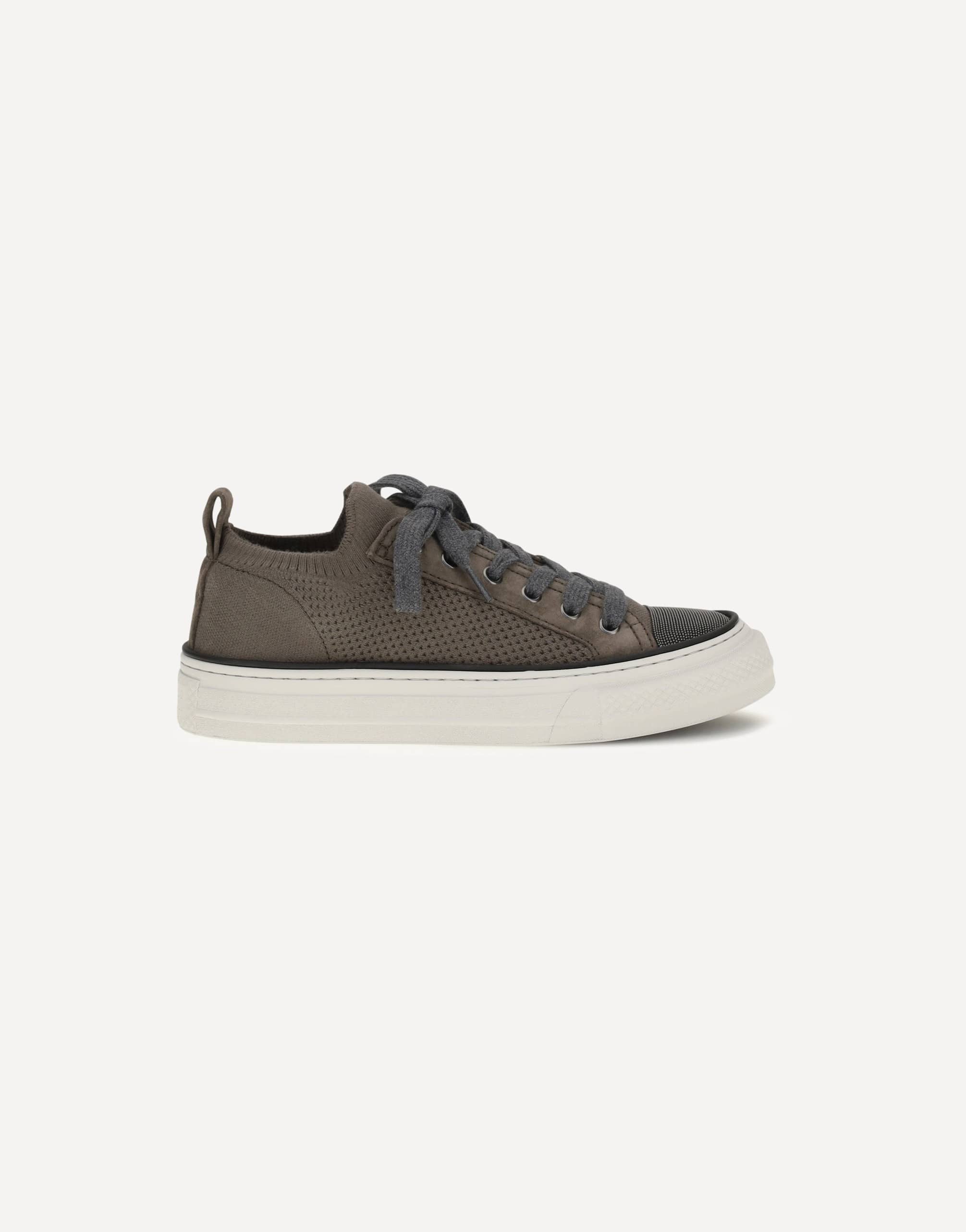 Brunello Cucinelli Brunello Cucinelli Cotton Knit And Suede Sneakers