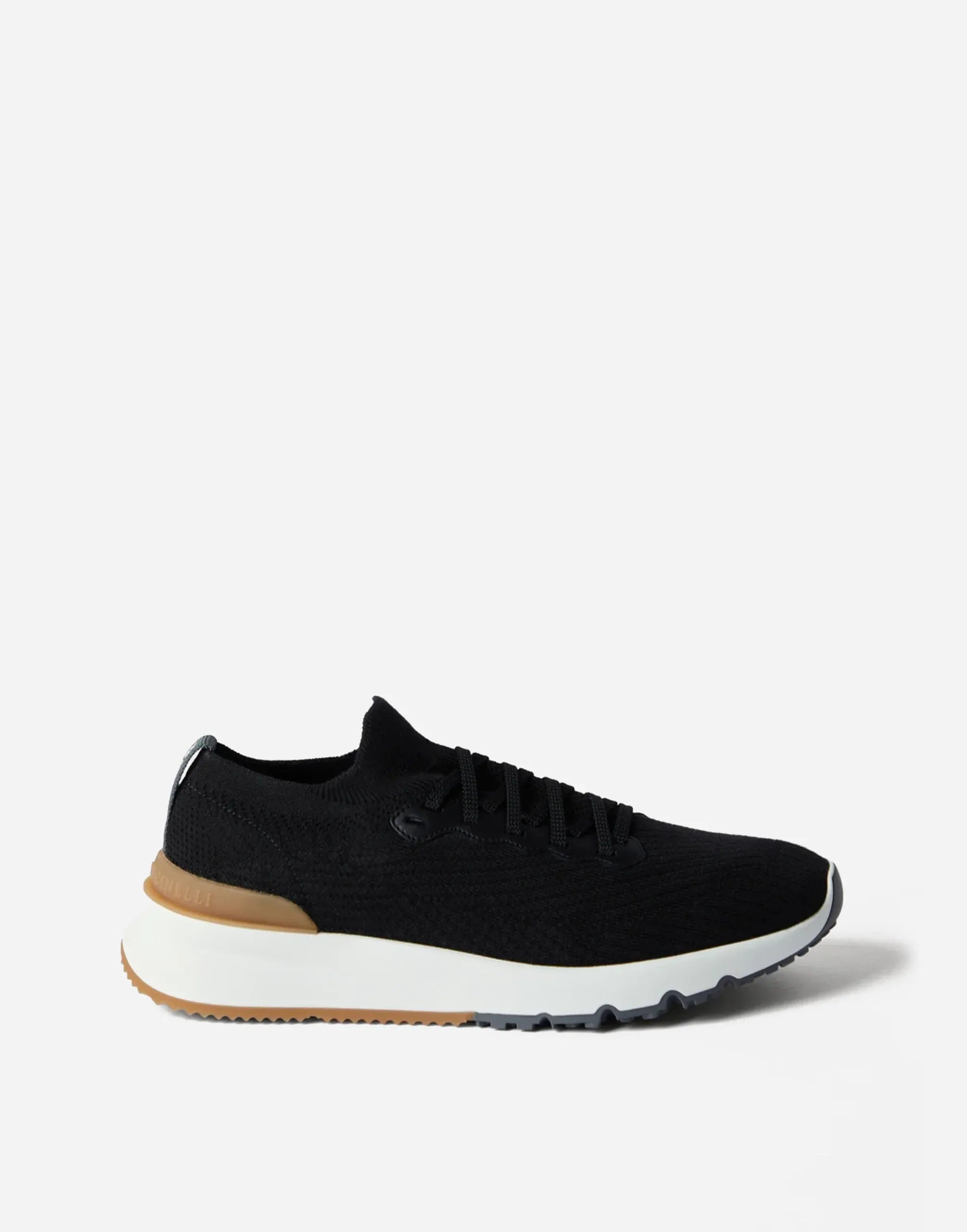 Brunello Cucinelli Cotton Knit Semi-Polished Sneakers