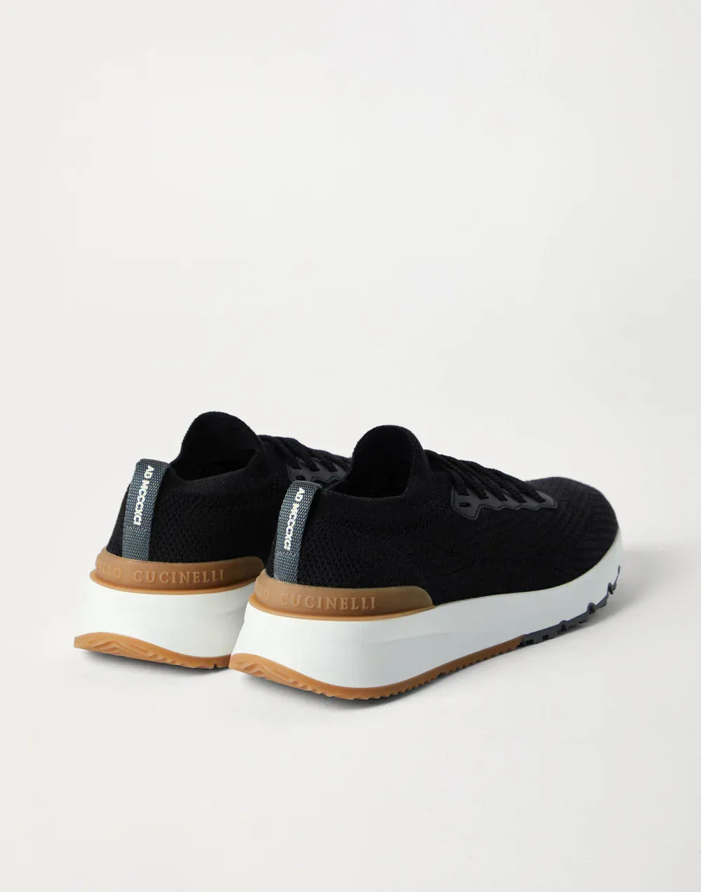 Brunello Cucinelli Cotton Knit Semi-Polished Sneakers