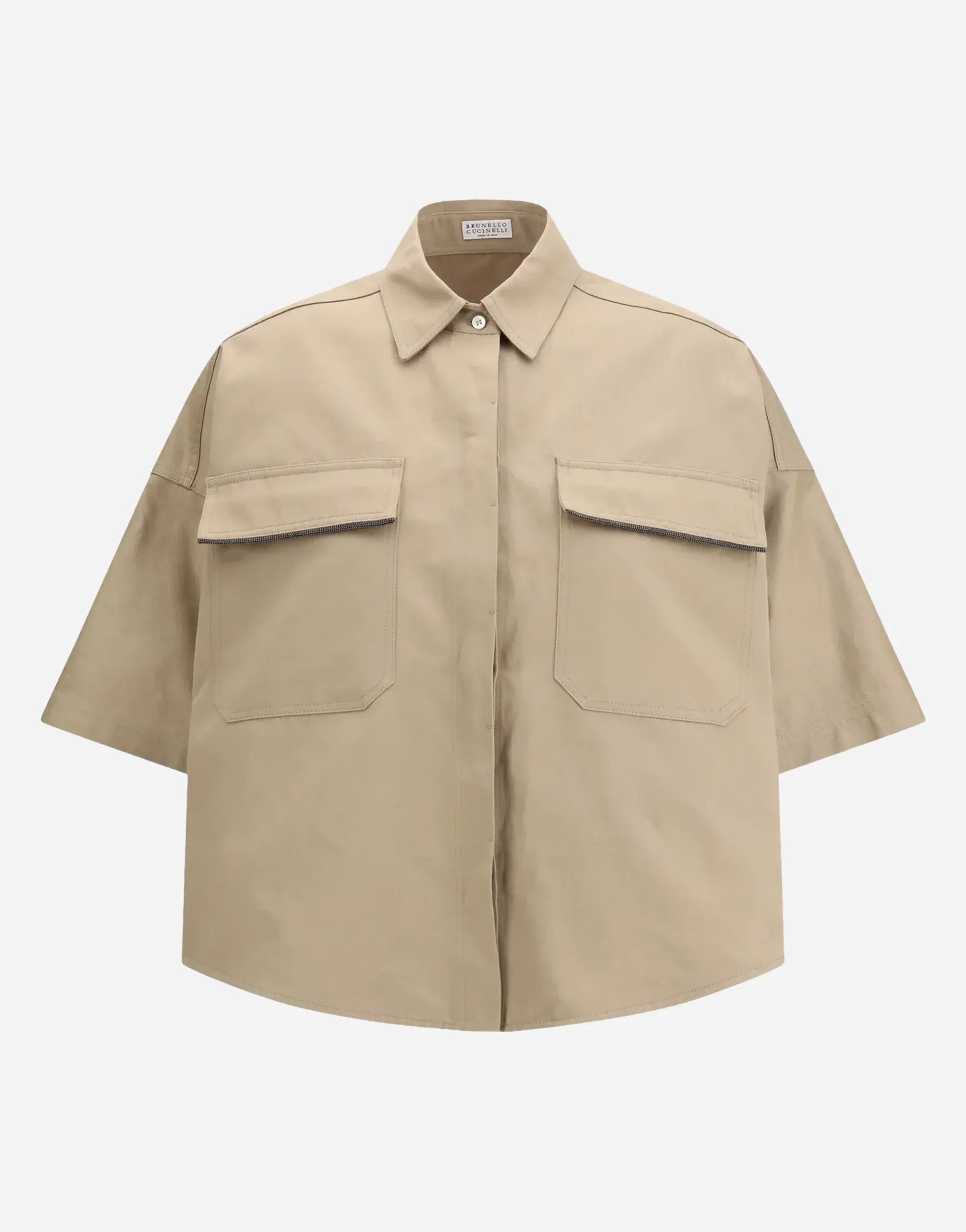 Brunello Cucinelli Cotton-Linen Blend Shortsleeve Shirt