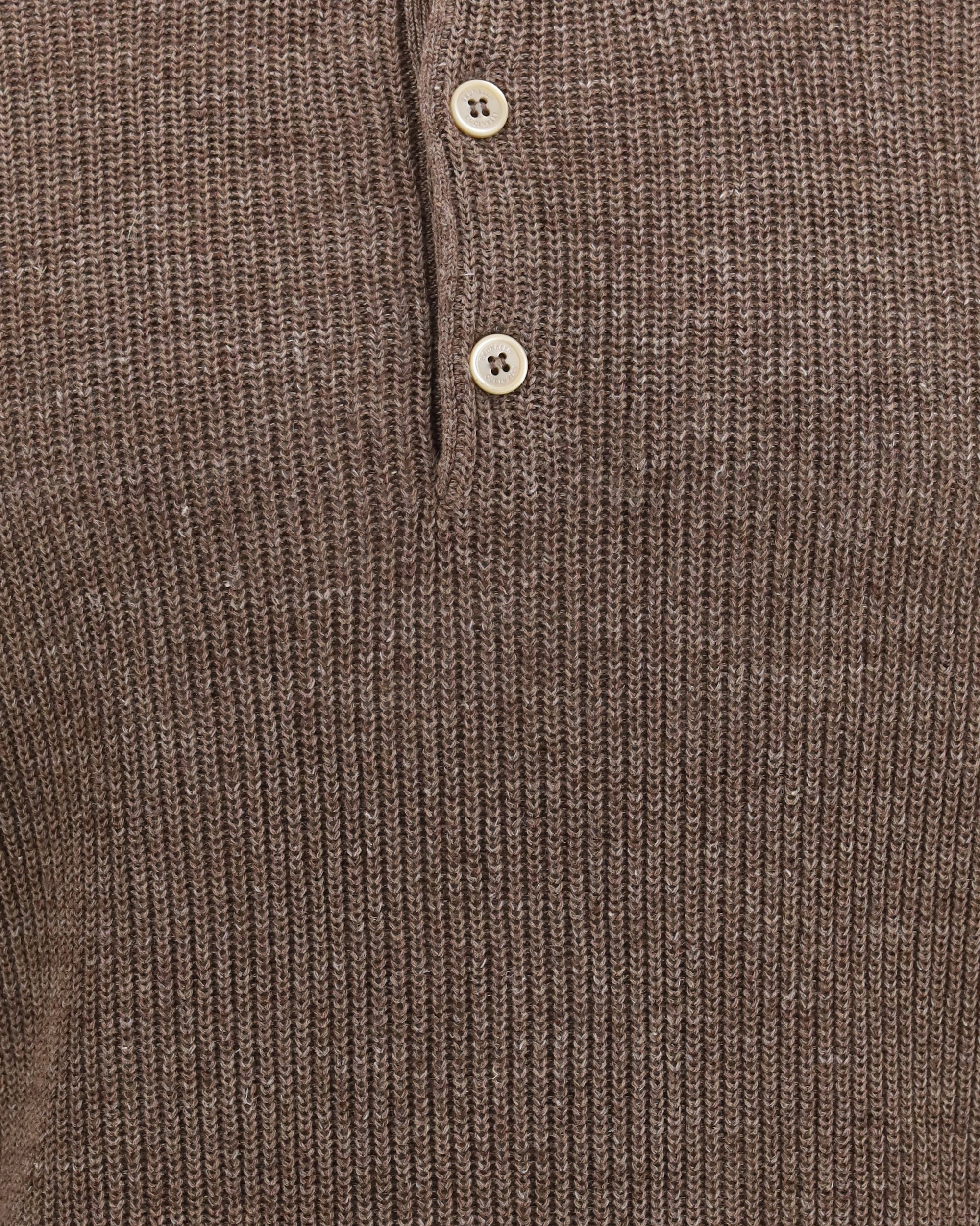 Maglione Henley in cotone e lino Brunello Cucinelli