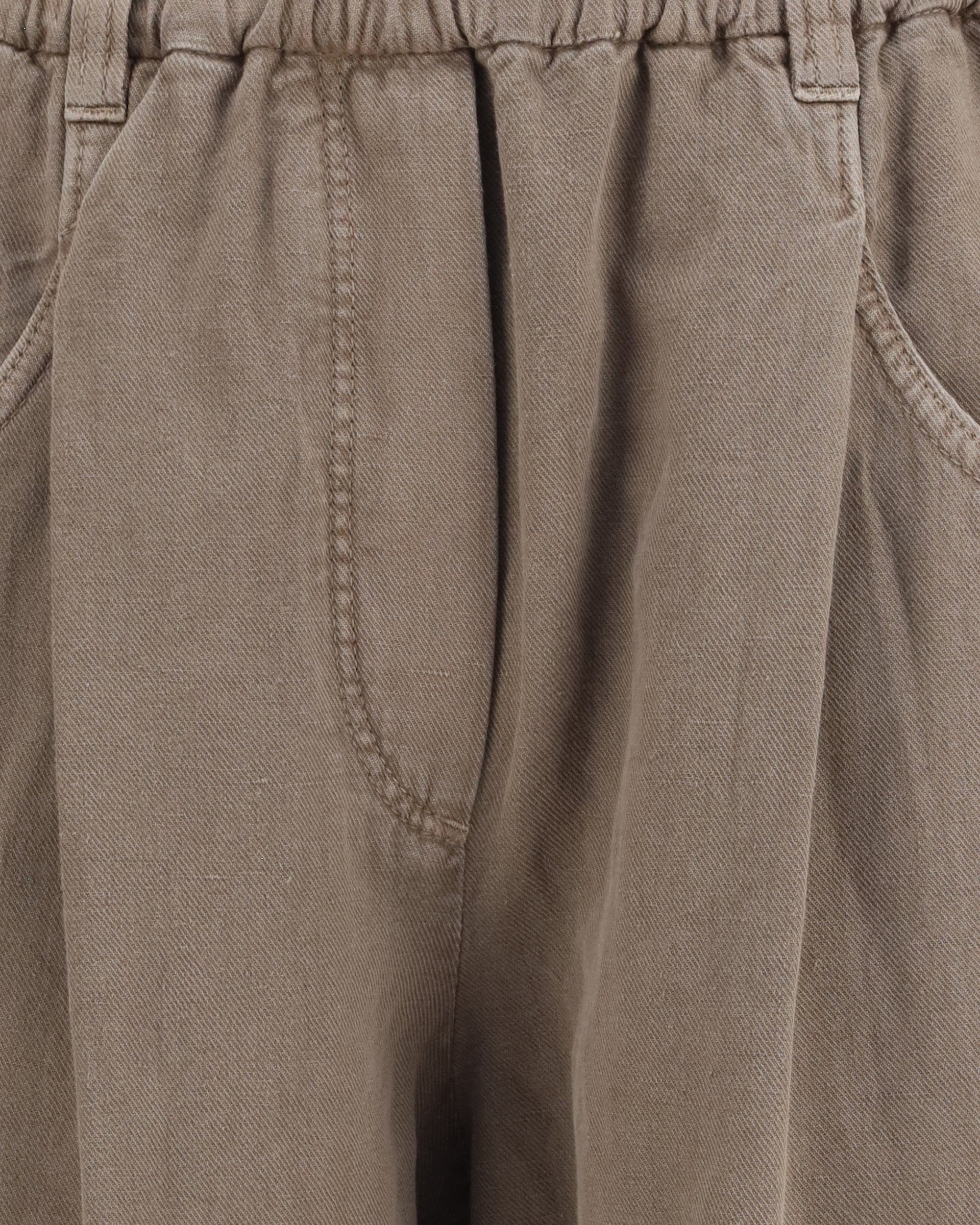 BRUNELLO  CUCINELLI カジュアルパンツ38 Brunello Cucinelli Cotton Linen Pull-On Pants | Sendegaro CH