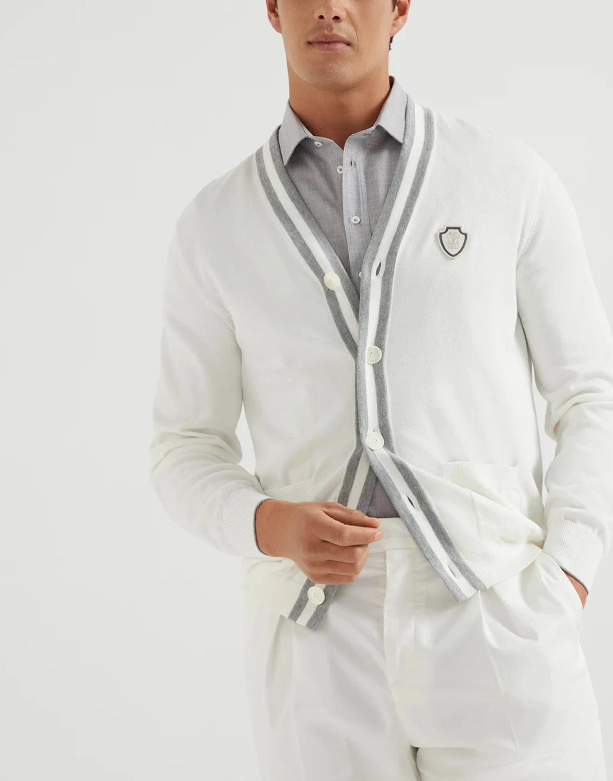 Brunello Cucinelli Cotton Logo Cardigan