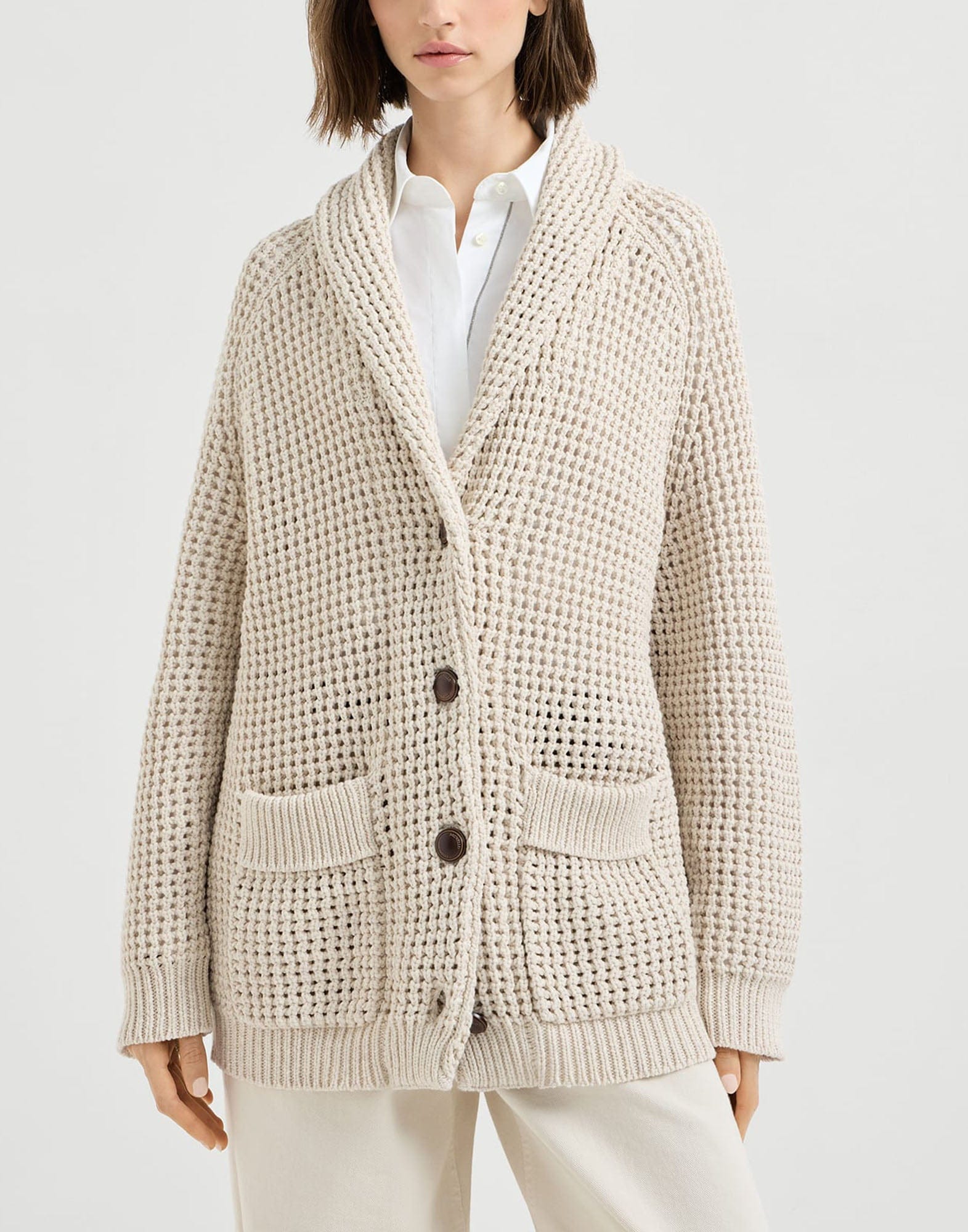 Brunello Cucinelli Cotton Net Cardigan | Sendegaro BE