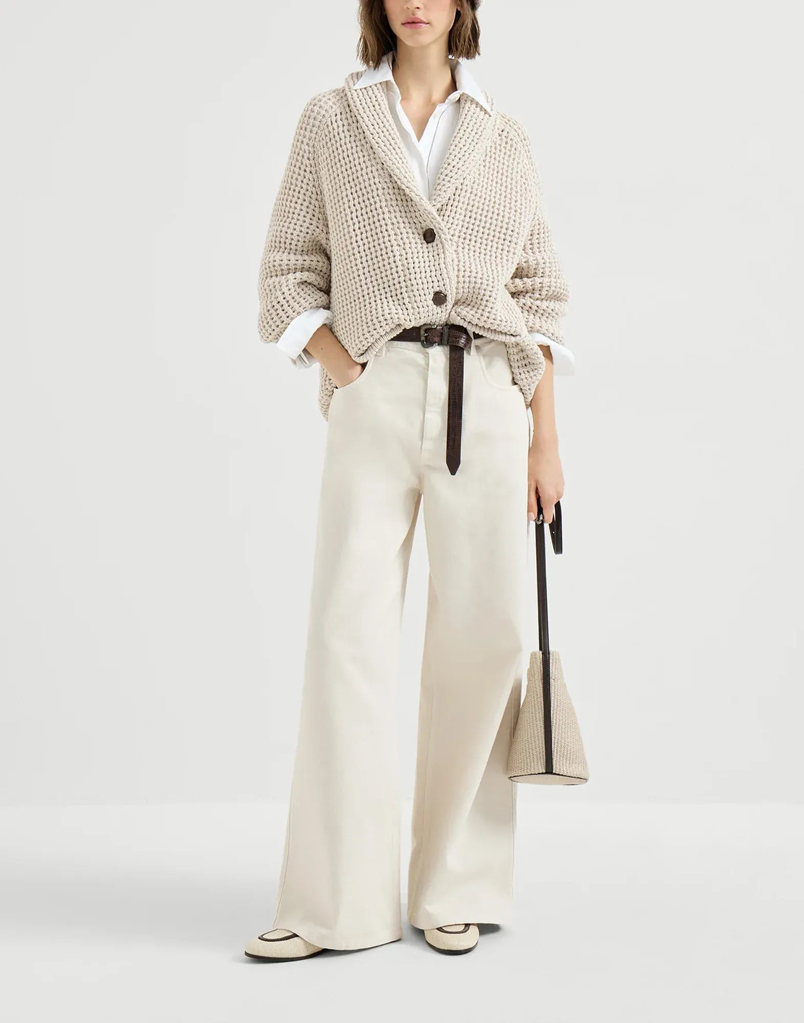 Brunello Cucinelli Cotton Net Cardigan