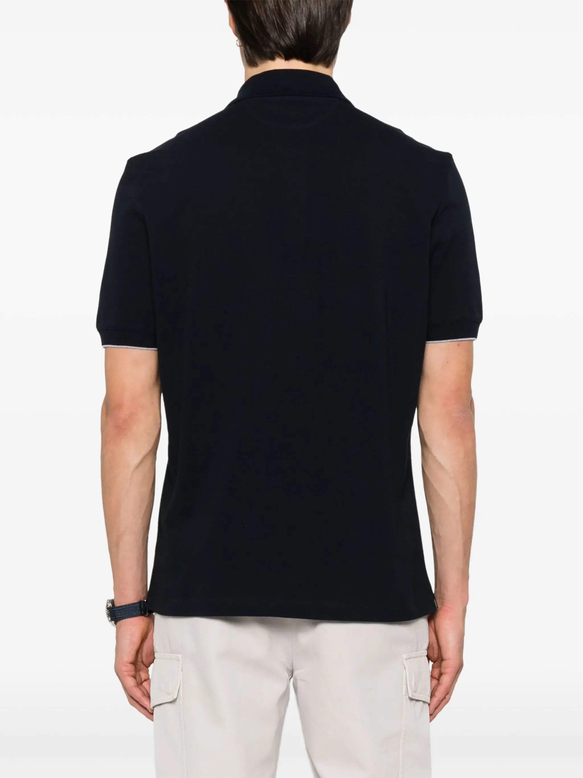 Brunello Cucinelli Cotton Piqué Logo Polo Shirt