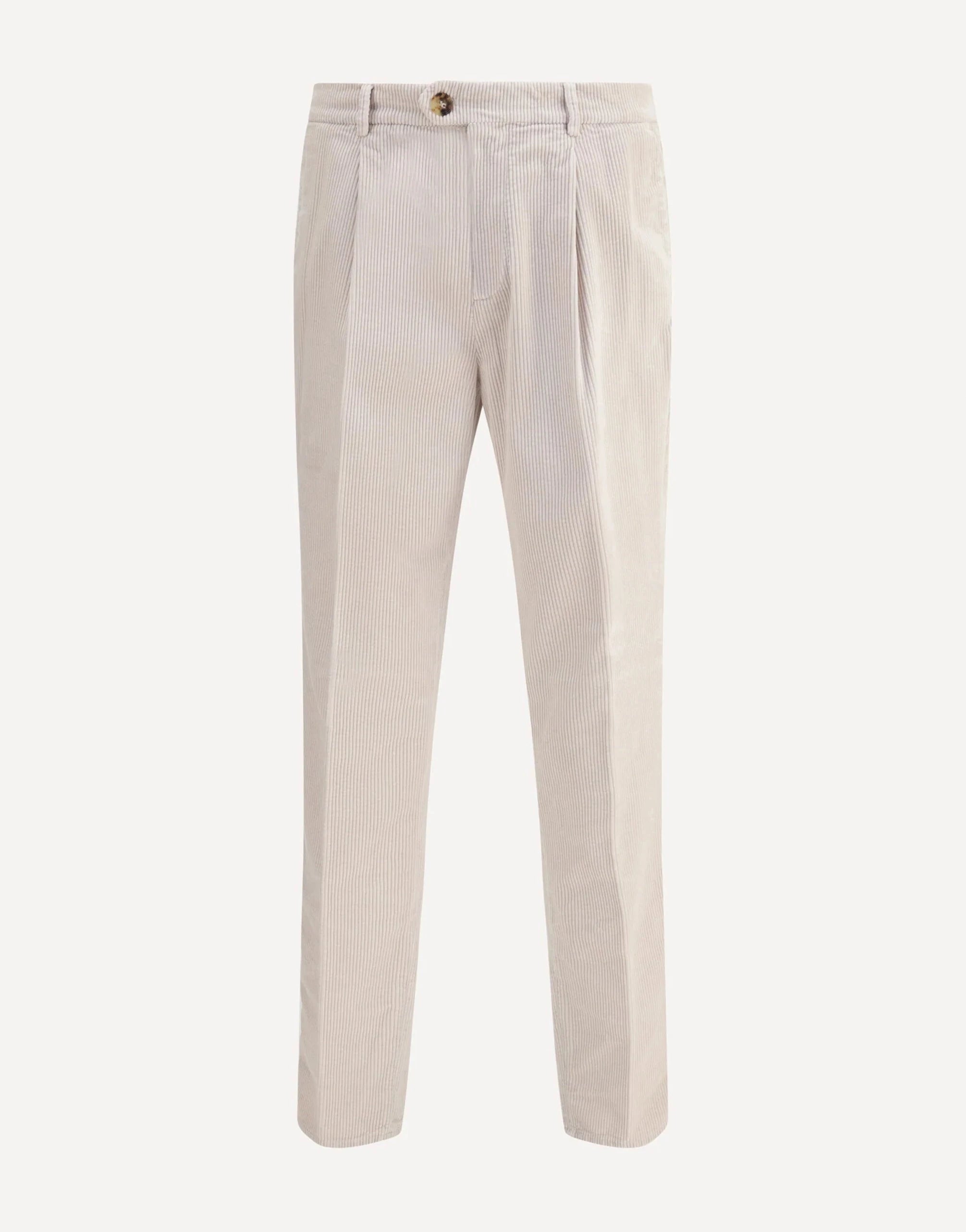 Brunello Cucinelli Cotton Pleated Corduroy Trousers