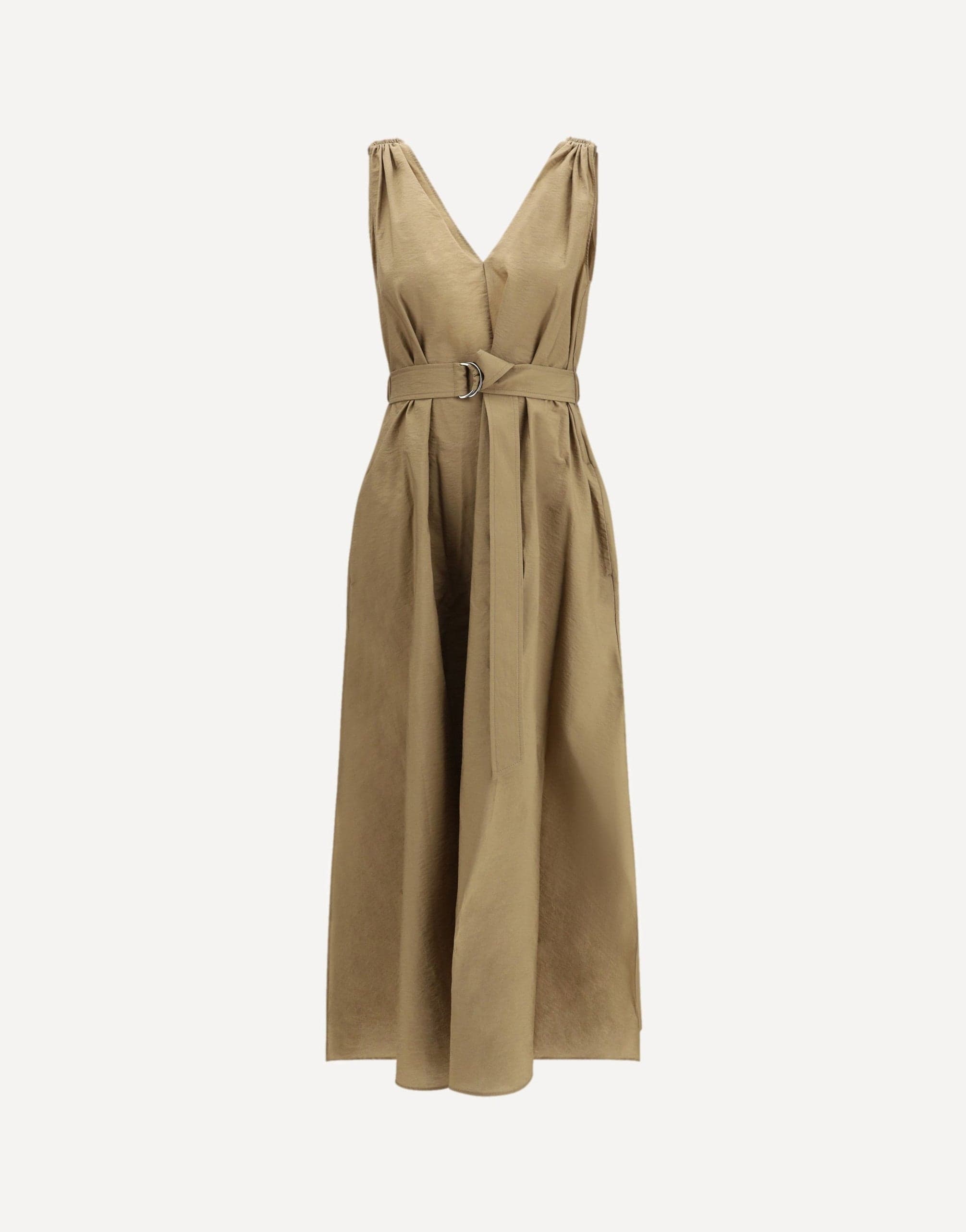 Brunello Cucinelli Cotton Poplin Dress Precious Shoulder Detail