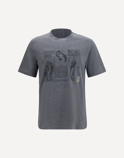 Brunello Cucinelli Cotton Printed T-Shirt | Sendegaro KR