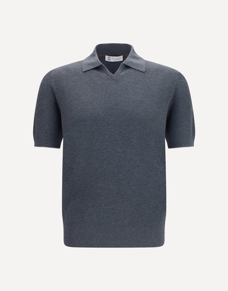 Brunello Cucinelli Cotton Ribbed Polo | Sendegaro CH