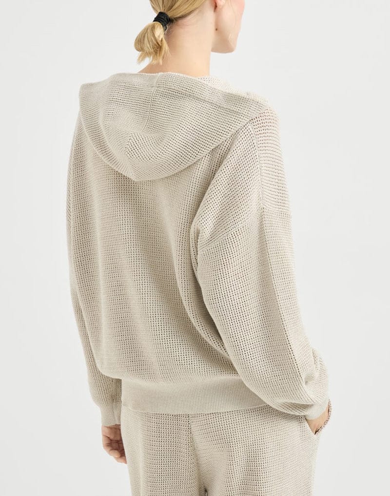 Brunello Cucinelli Cotton Sparkling Net Hoodie