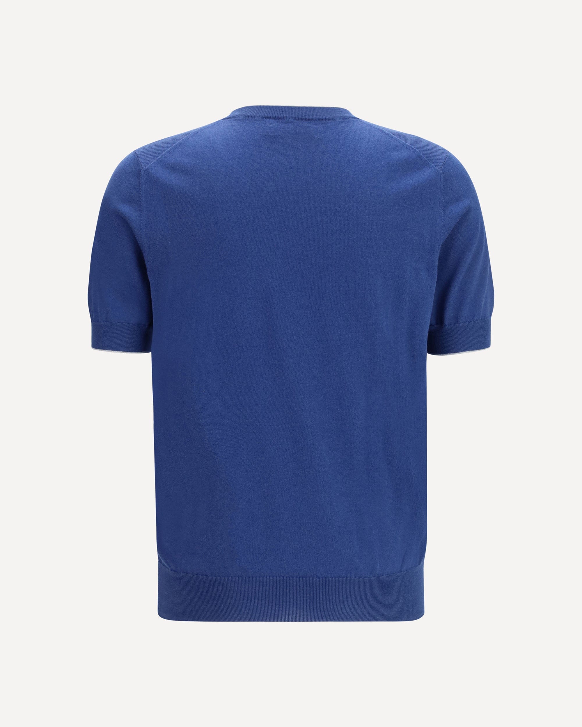 Cotton T-Shirt With Ribbed Crewneck - alternate view