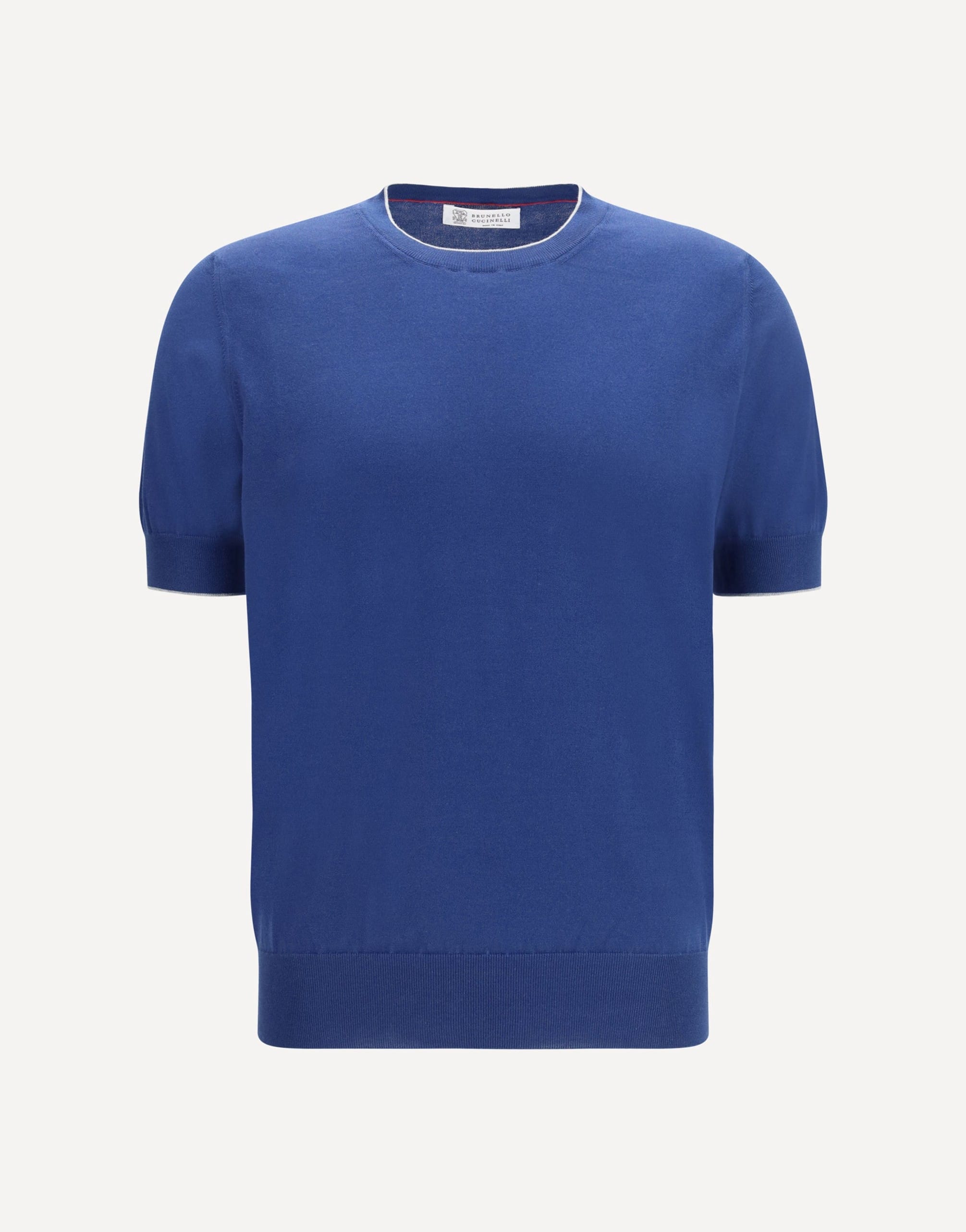Brunello Cucinelli Cotton T-Shirt With Ribbed Crewneck