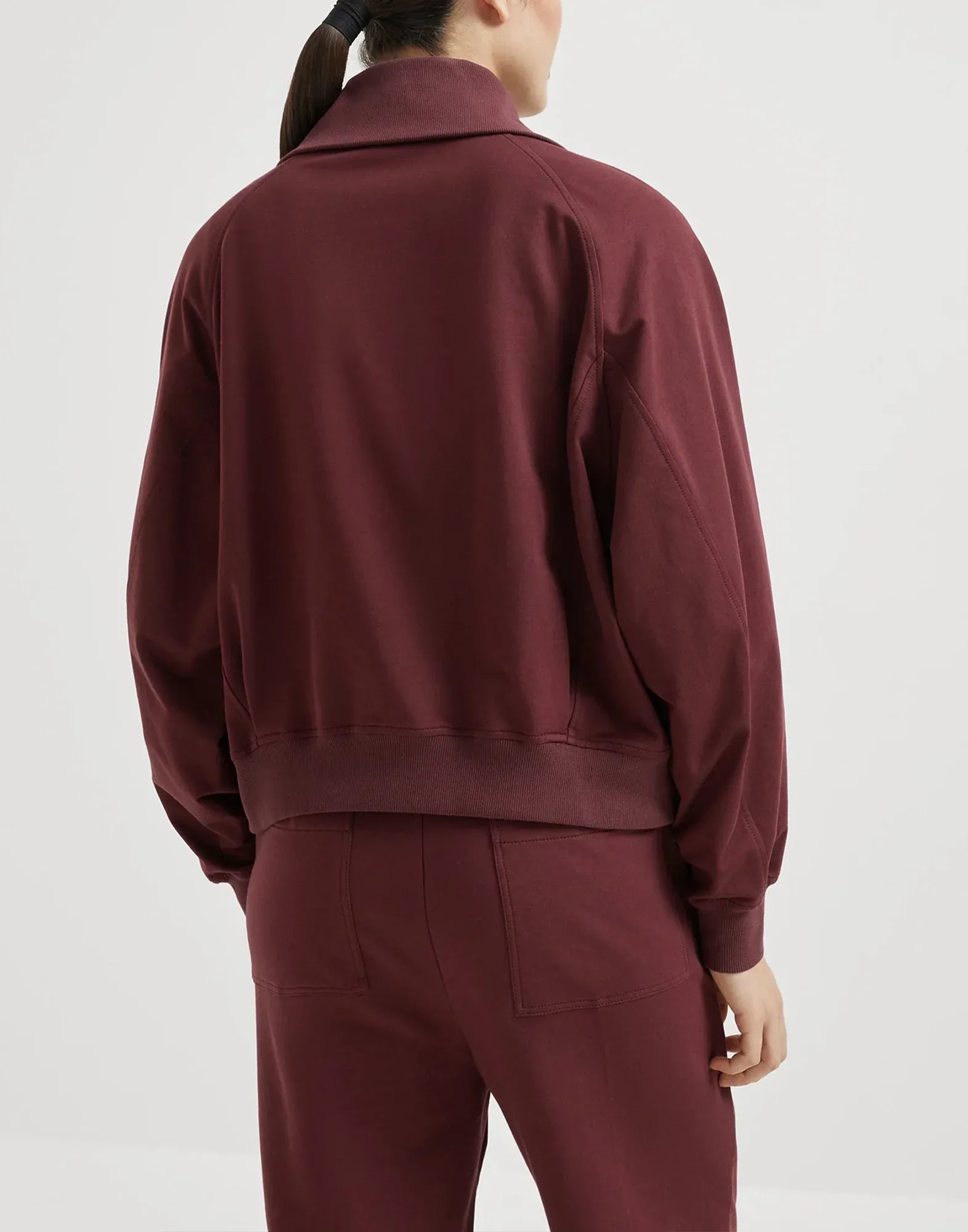 Brunello Cucinelli Cotton Zip-Up Shiny Flap Sweatshirt