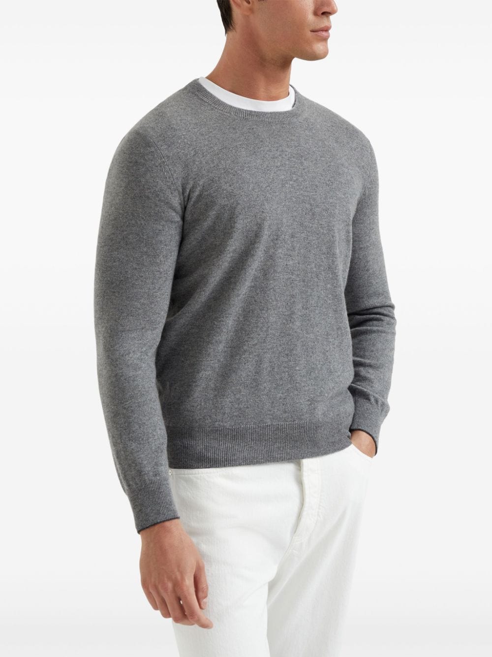 Brunello Cucinelli Crew-Neck Cashmere Sweater