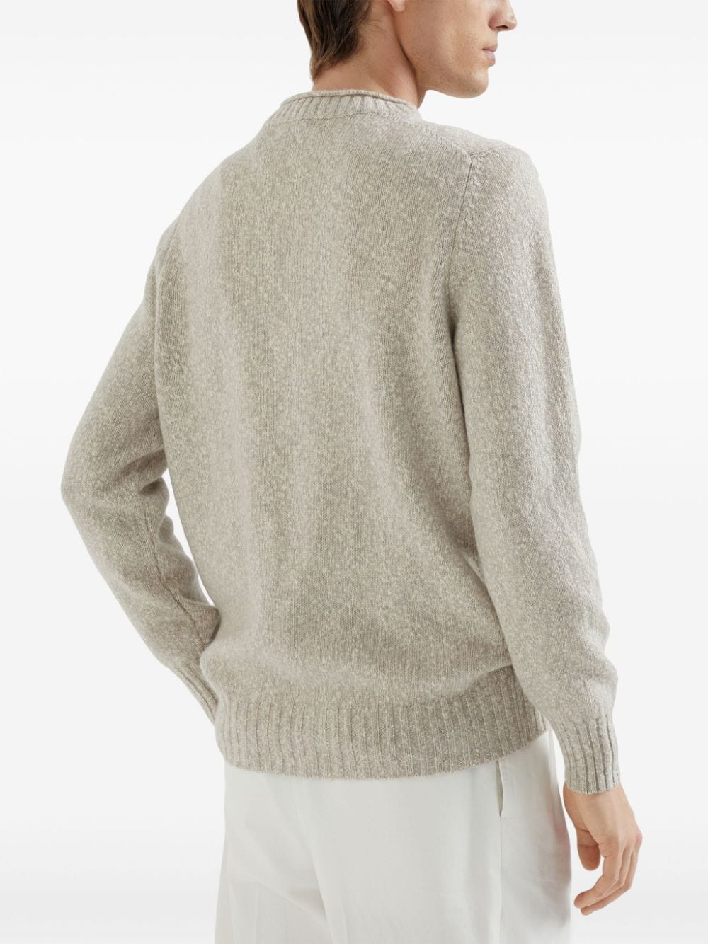 Brunello Cucinelli Crew-Neck Mélange Sweater