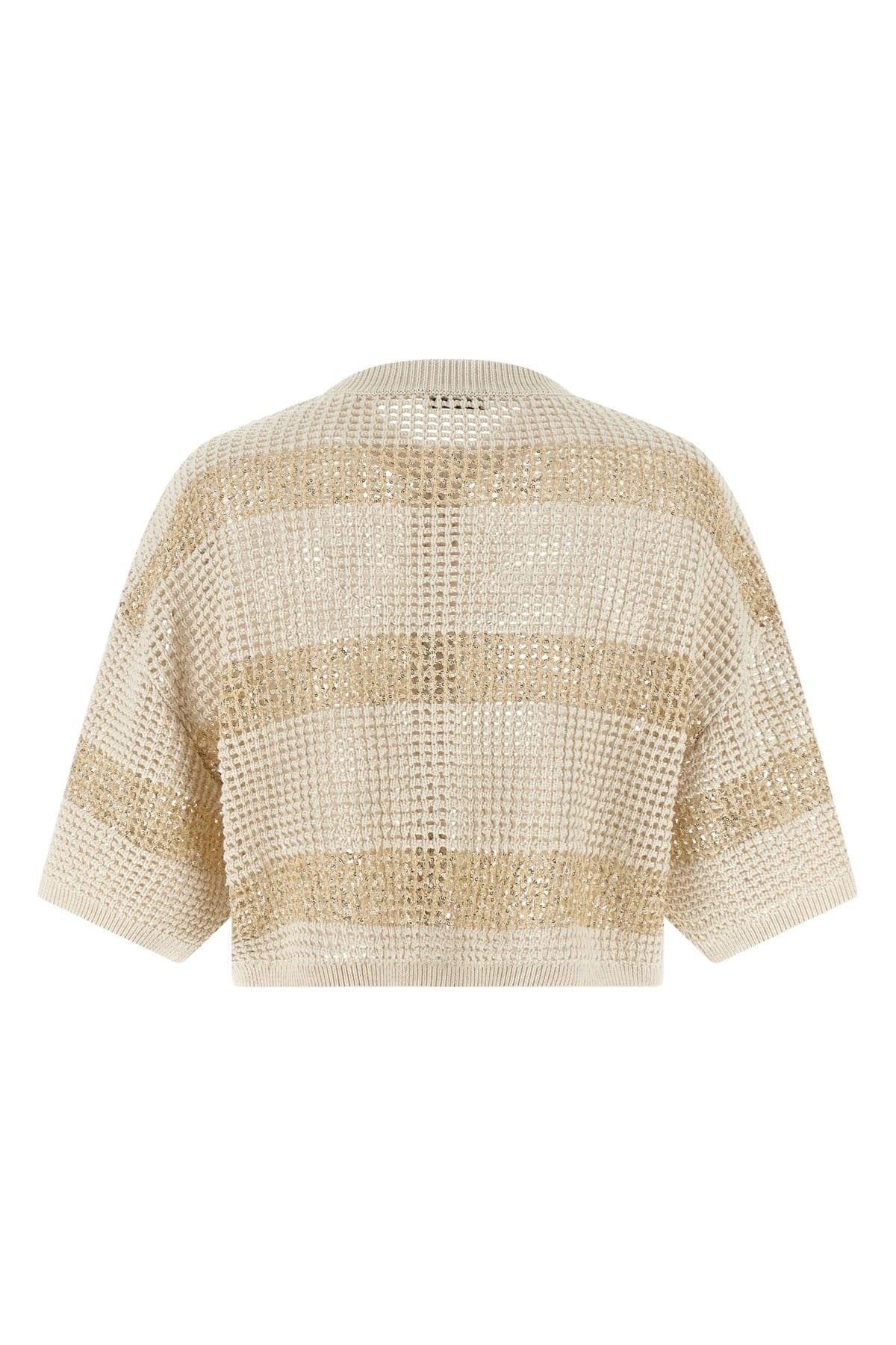 Brunello Cucinelli Crop Cotton Mesh Cardigan - alternate view