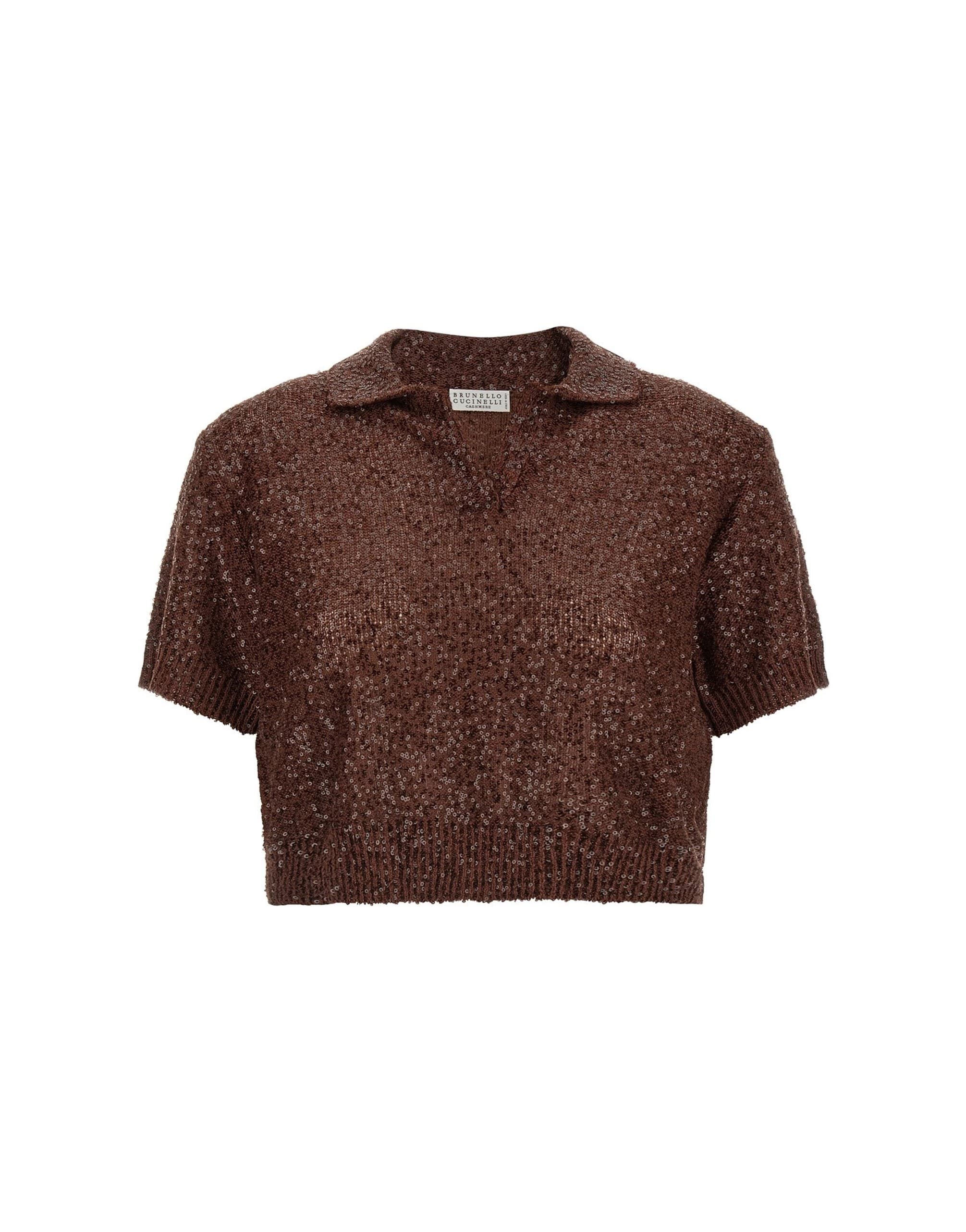 Brunello Cucinelli クロップドニットポロシャツ | Sendegaro JP