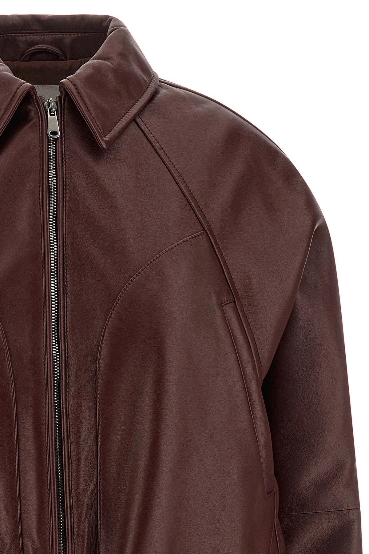 Brunello Cucinelli Brunello Cucinelli Cropped Nappa Leather Jacket