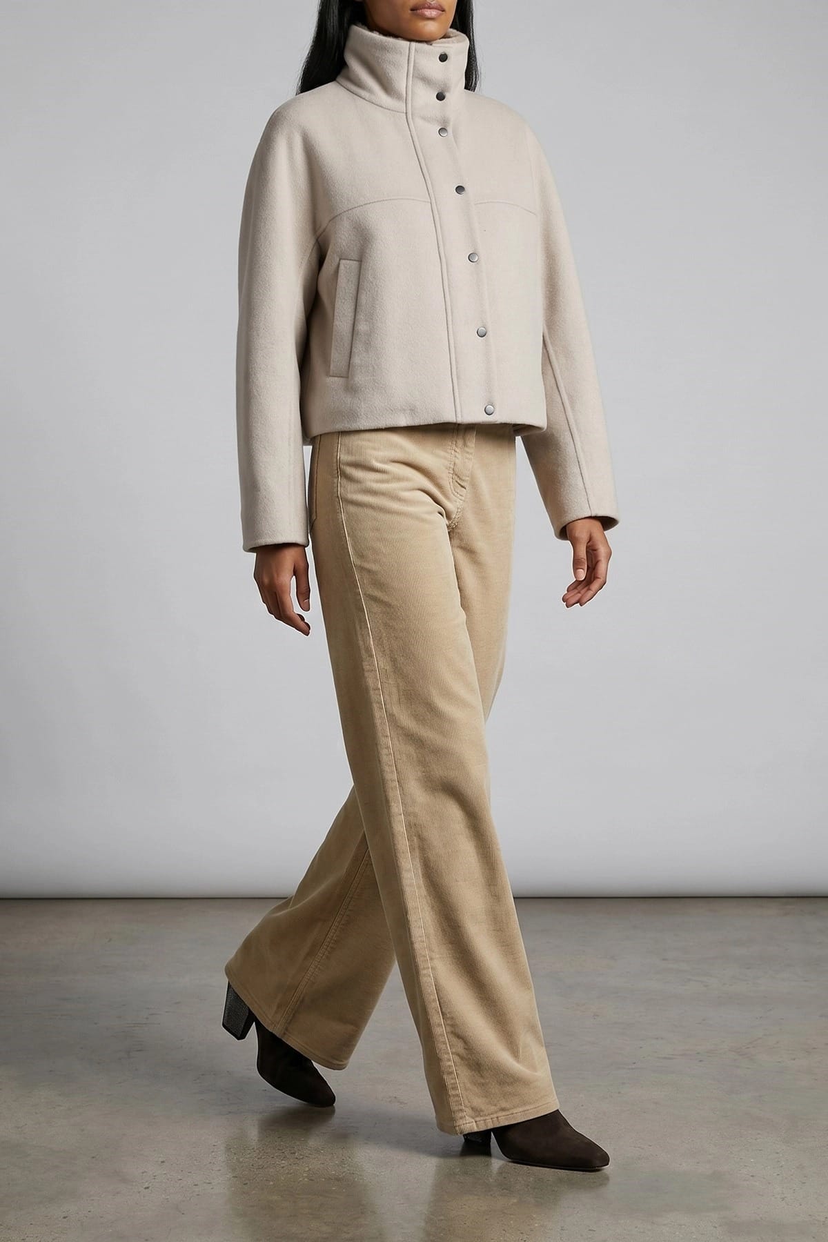 Brunello Cucinelli Cropped Wool Cashmere Coat - alternate view