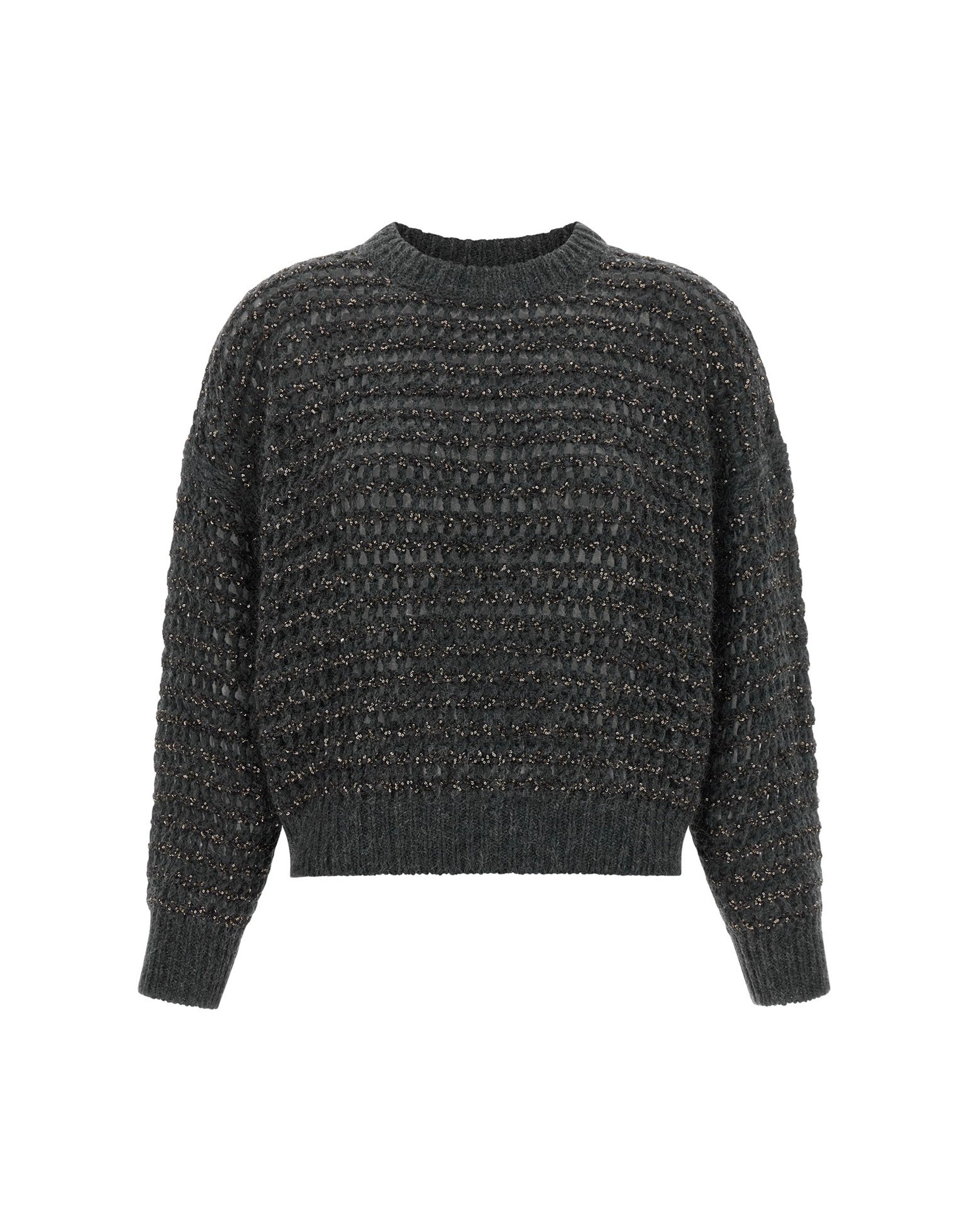 Brunello Cucinelli Dazzling Braids Sweater