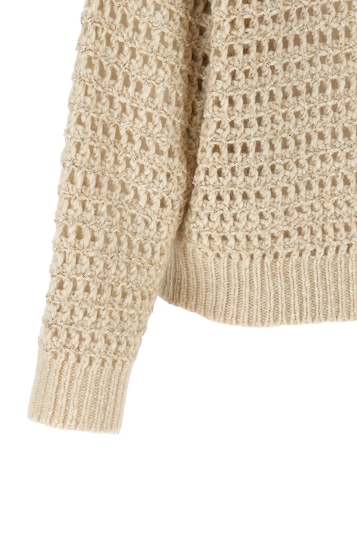Brunello Cucinelli Dazzling Braids Sweater